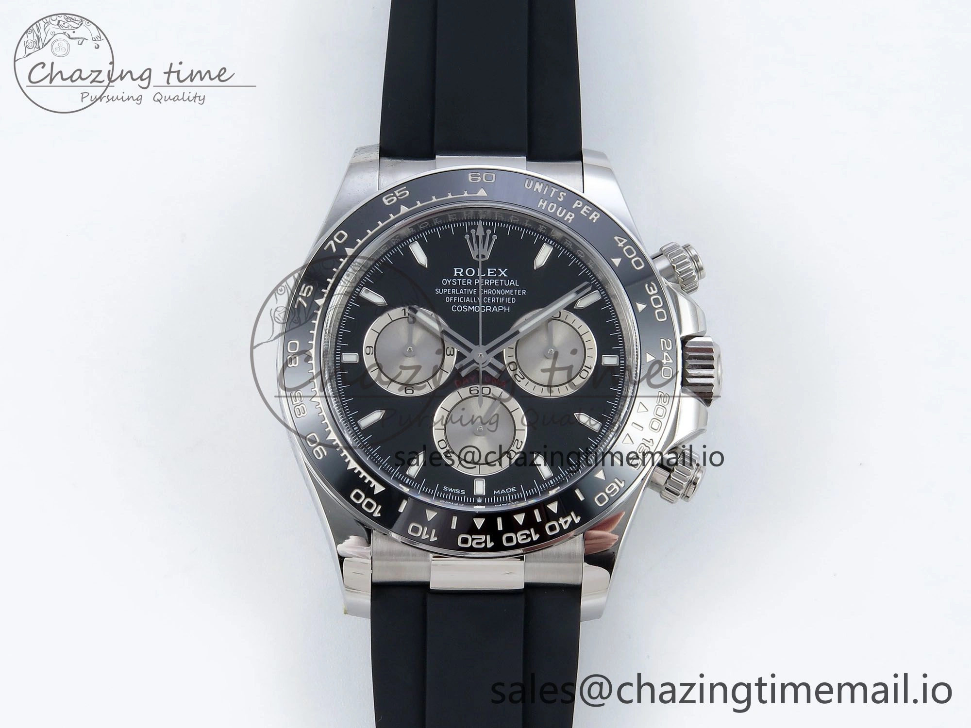 Daytona 126519 Clean 1:1 Best Edition Black Dial on Oysterflex Rubber Strap SH Packable 756