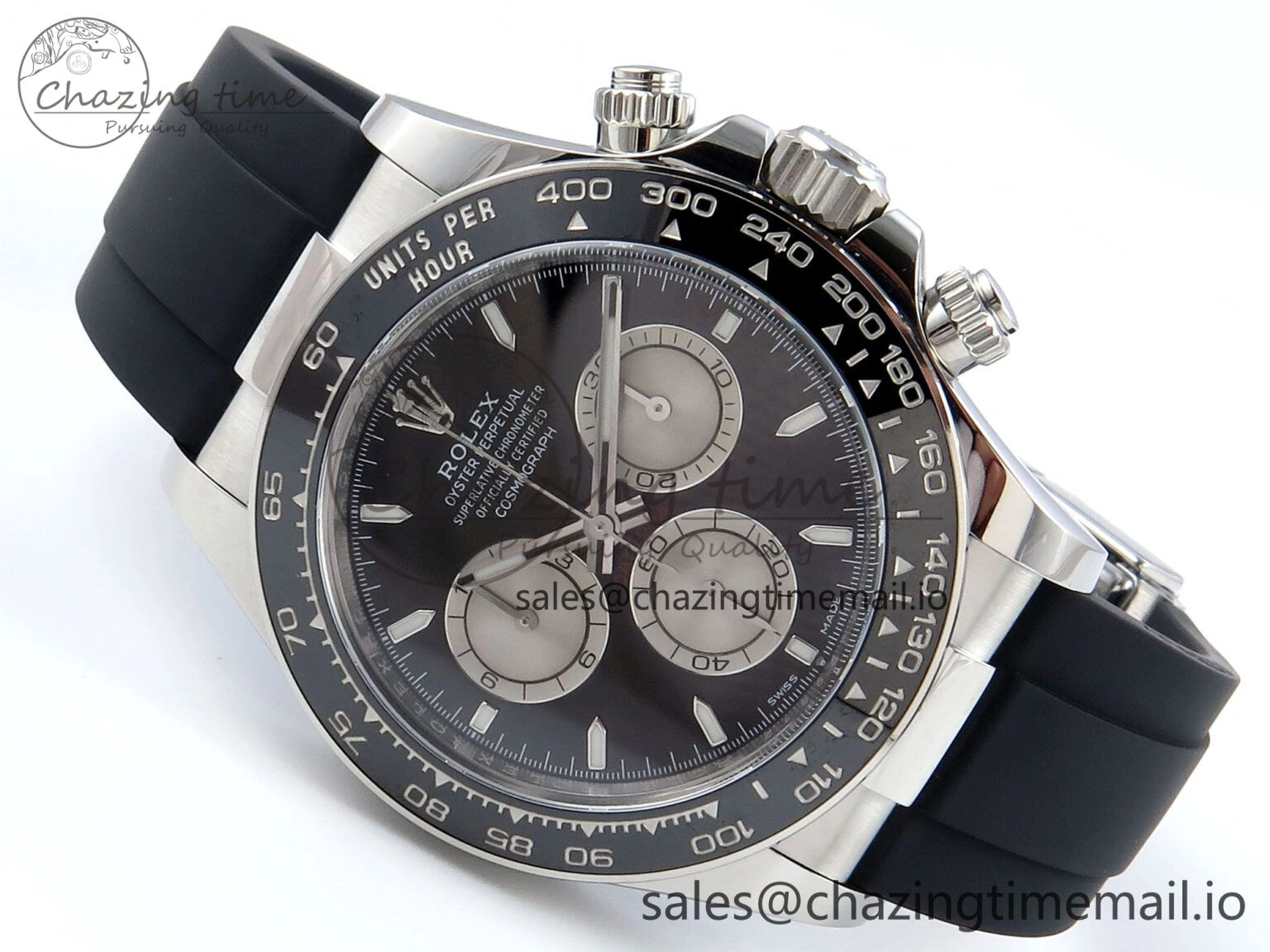 Daytona 126519 Clean 1:1 Best Edition Black Dial on Oysterflex Rubber Strap SH Packable 756