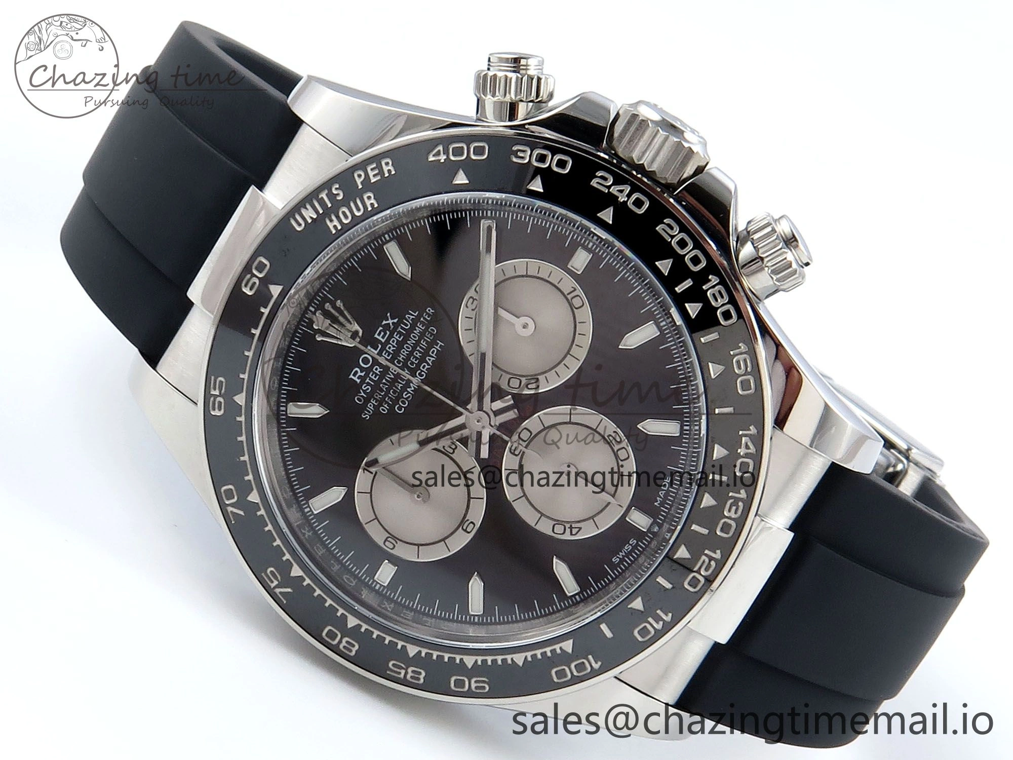 Daytona 126519 Clean 1:1 Best Edition Black Dial on Oysterflex Rubber Strap SH Packable 756