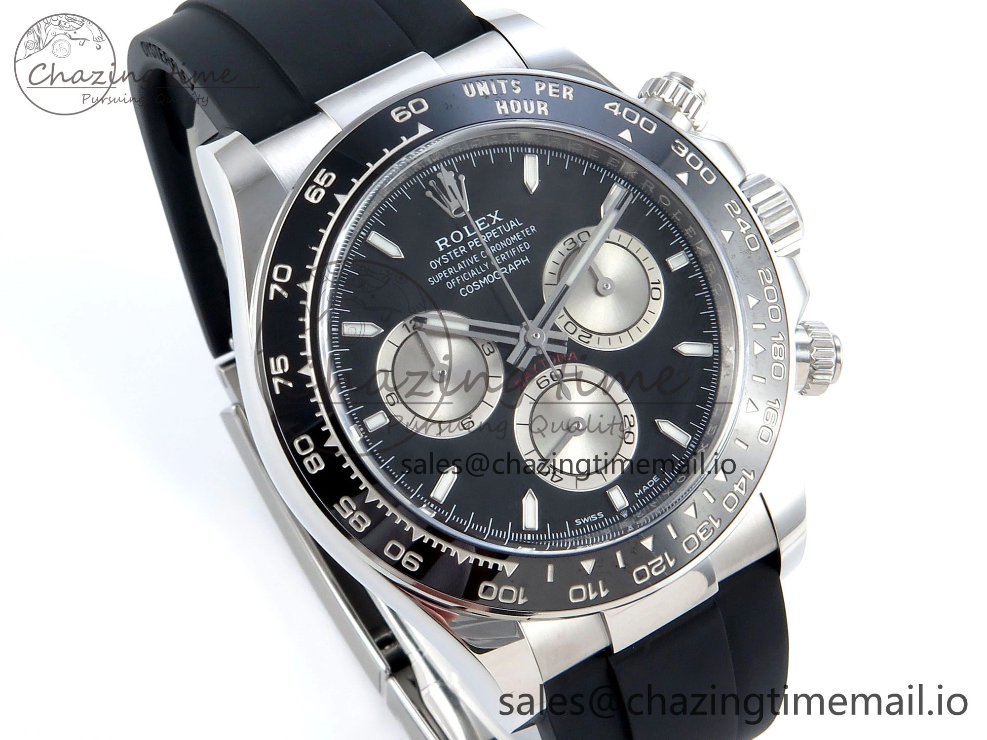 Daytona 126519 Clean 1:1 Best Edition Black Dial on Oysterflex Rubber Strap SH Packable 756