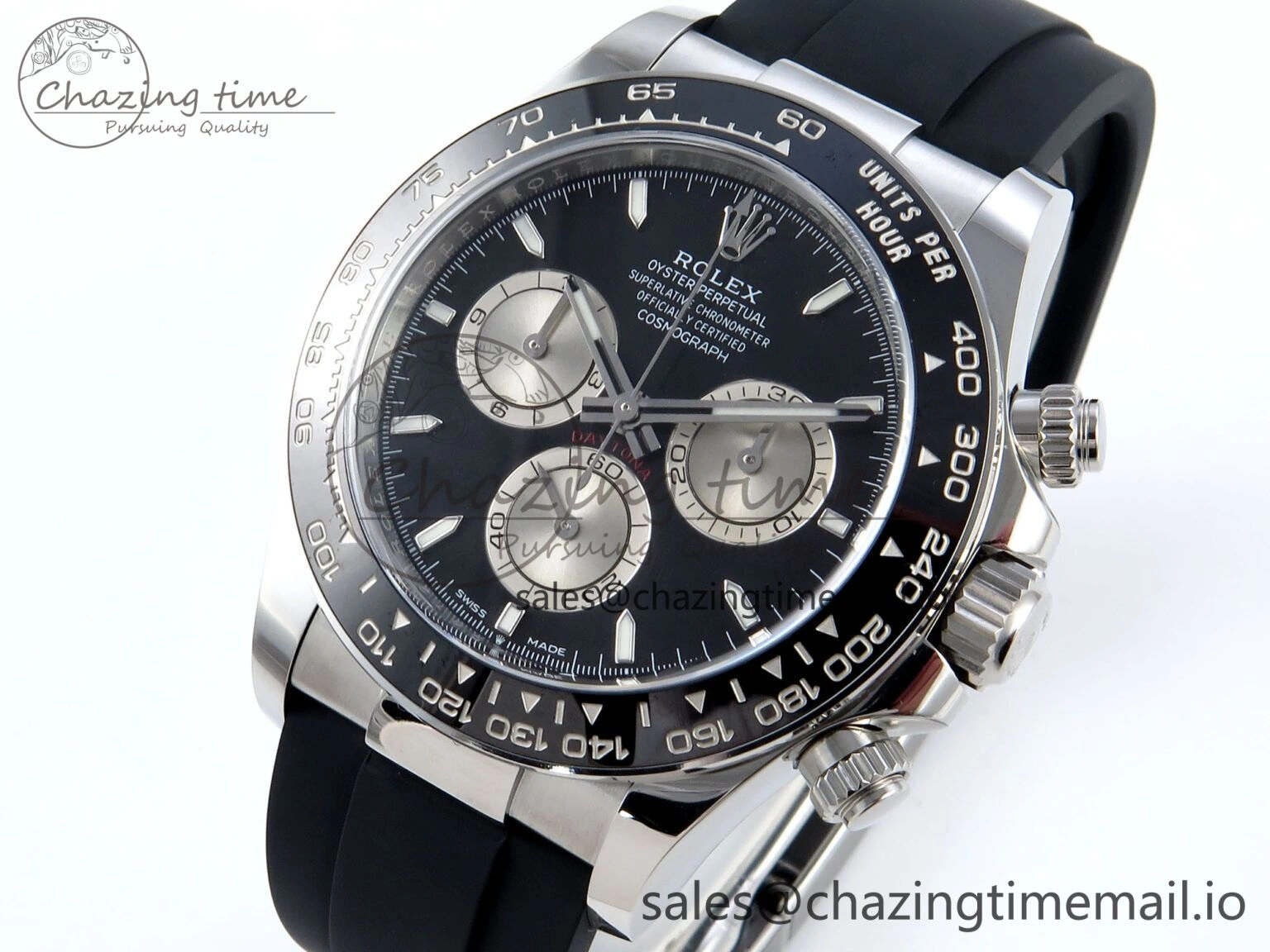 Daytona 126519 Clean 1:1 Best Edition Black Dial on Oysterflex Rubber Strap SH Packable 756