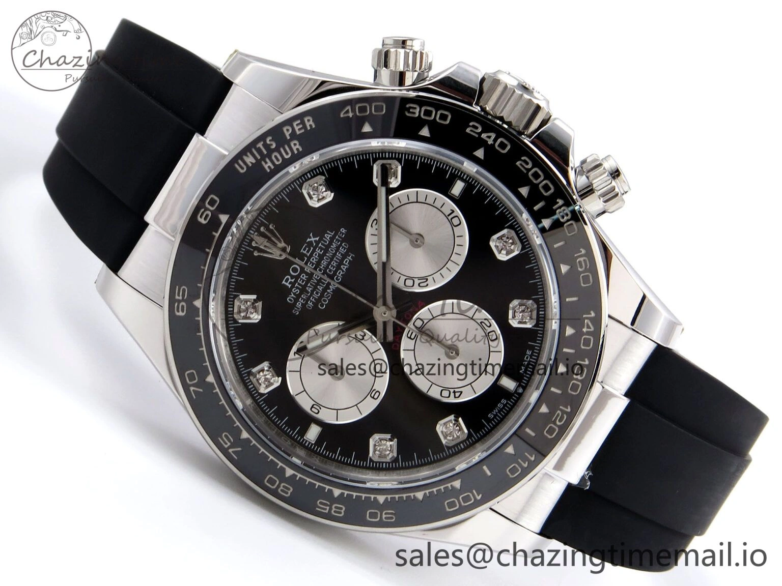 Durable Daytona 126519 LN APSF 1:1 Best Edition Black Diamonds Dial on Oysterflex Strap SH4131（Gain Weight） 1027