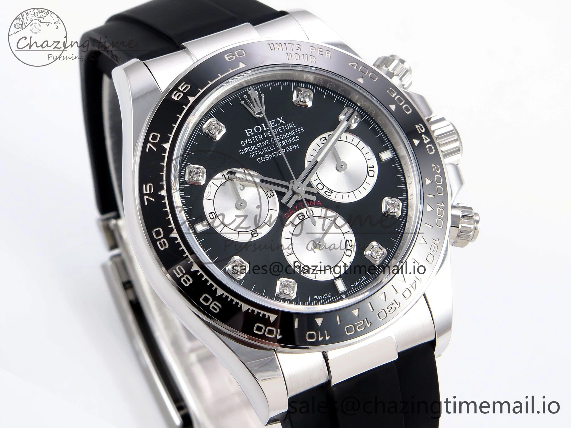 Durable Daytona 126519 LN APSF 1:1 Best Edition Black Diamonds Dial on Oysterflex Strap SH4131（Gain Weight） 1027