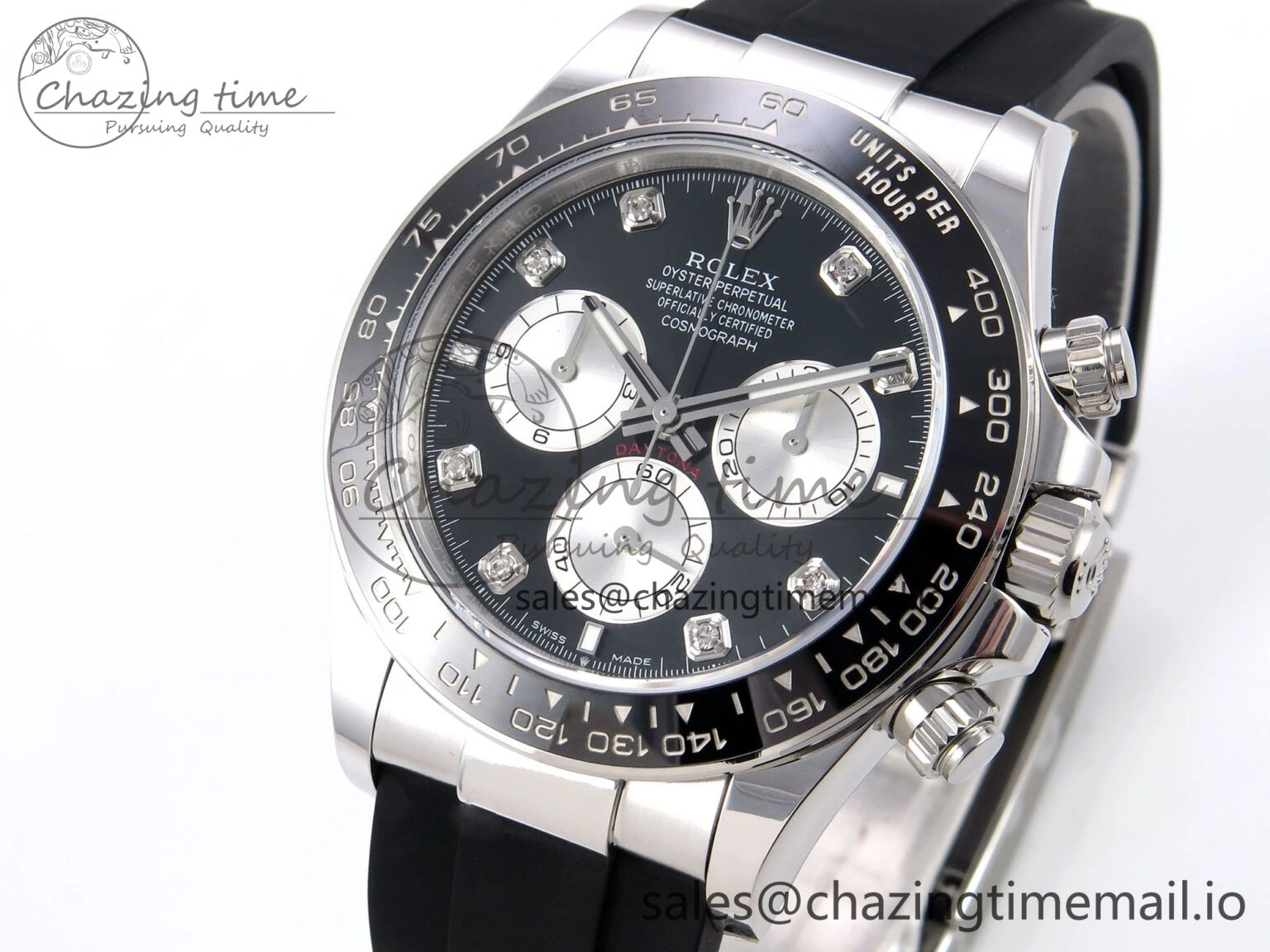 Durable Daytona 126519 LN APSF 1:1 Best Edition Black Diamonds Dial on Oysterflex Strap SH4131（Gain Weight） 1027