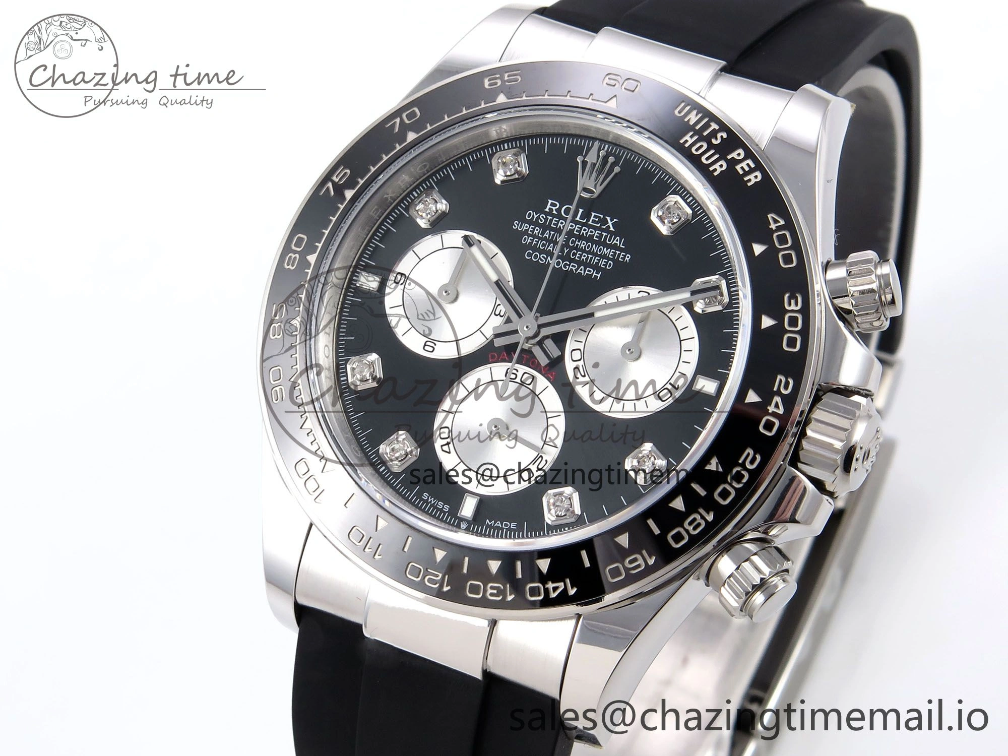 Durable Daytona 126519 LN APSF 1:1 Best Edition Black Diamonds Dial on Oysterflex Strap SH4131（Gain Weight） 1027