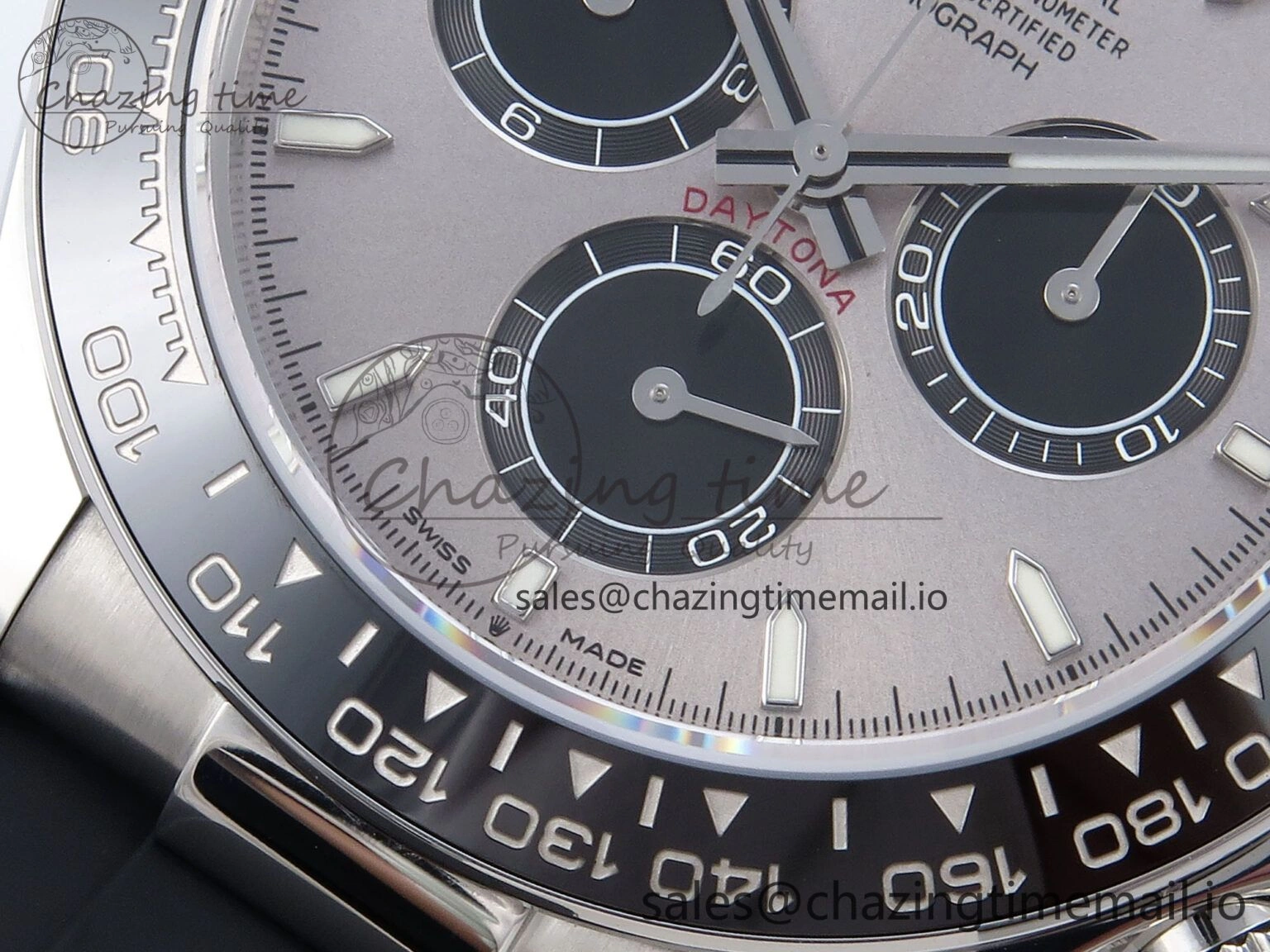Refined Daytona 126519 QF+ 1:1 Best Edition 904L Steel Gray Dial on Black Rubber Strap SH 868