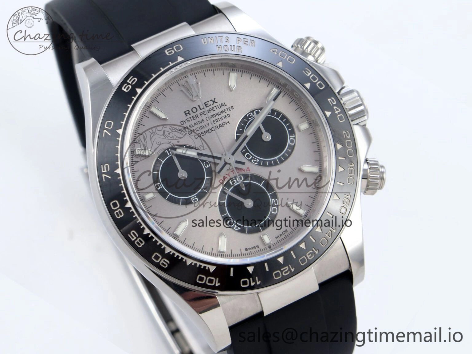 Refined Daytona 126519 QF+ 1:1 Best Edition 904L Steel Gray Dial on Black Rubber Strap SH 868