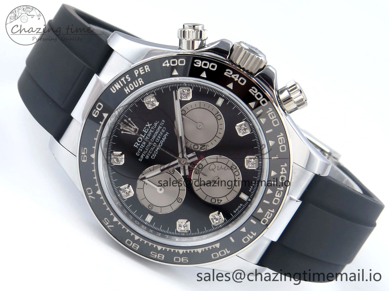 Daytona 126519 QF 1:1 Best Edition Black Gray Dial Diamonds on Oysterflex Strap QF4131 V WellDesigned 337