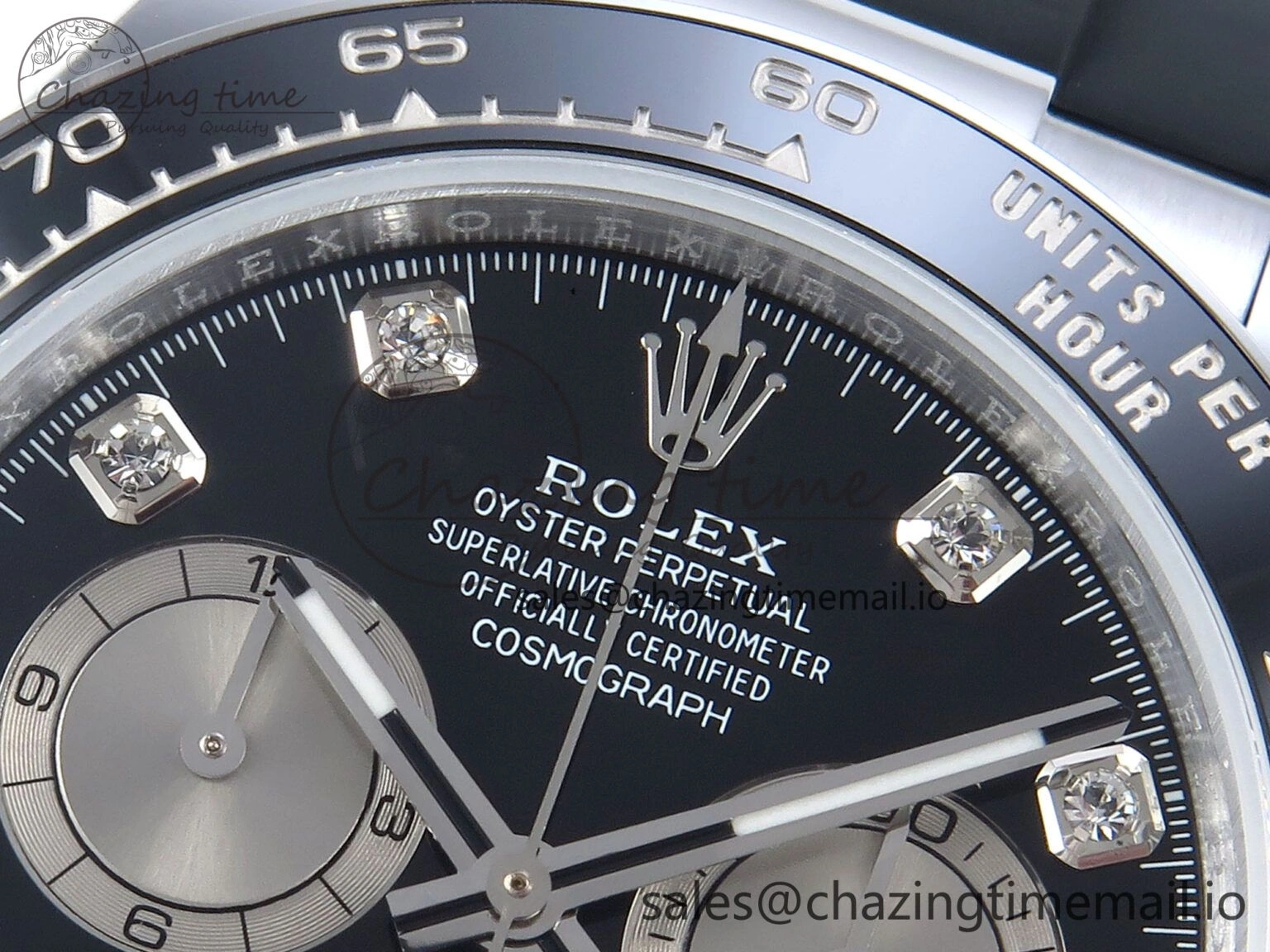 Daytona 126519 QF 1:1 Best Edition Black Gray Dial Diamonds on Oysterflex Strap QF4131 V WellDesigned 337
