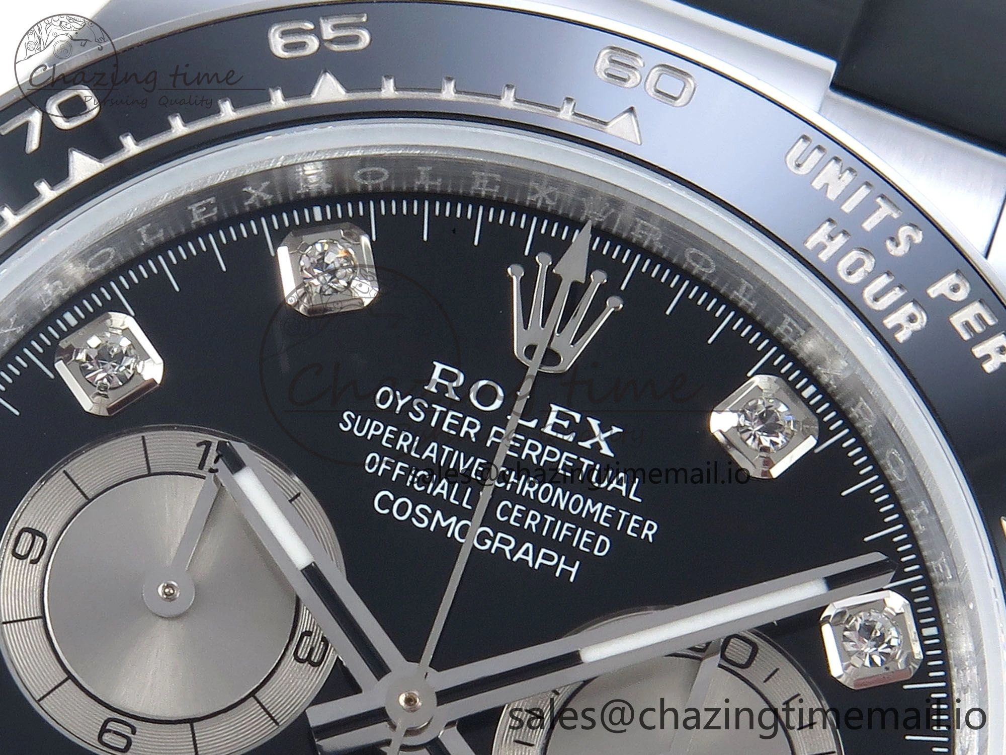 Daytona 126519 QF 1:1 Best Edition Black Gray Dial Diamonds on Oysterflex Strap QF4131 V WellDesigned 337