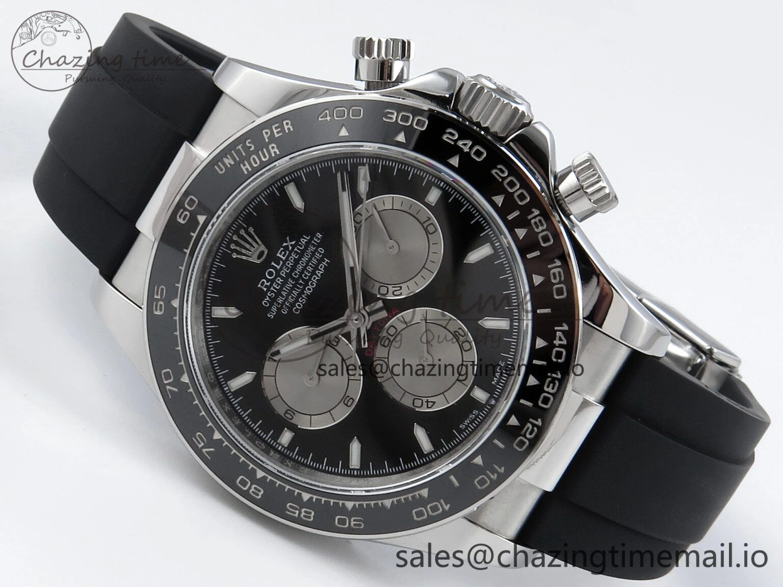Daytona 126519 QF 1:1 Best Edition Black Silver Dial on Oysterflex Strap SH4131 V WaterResistant 704