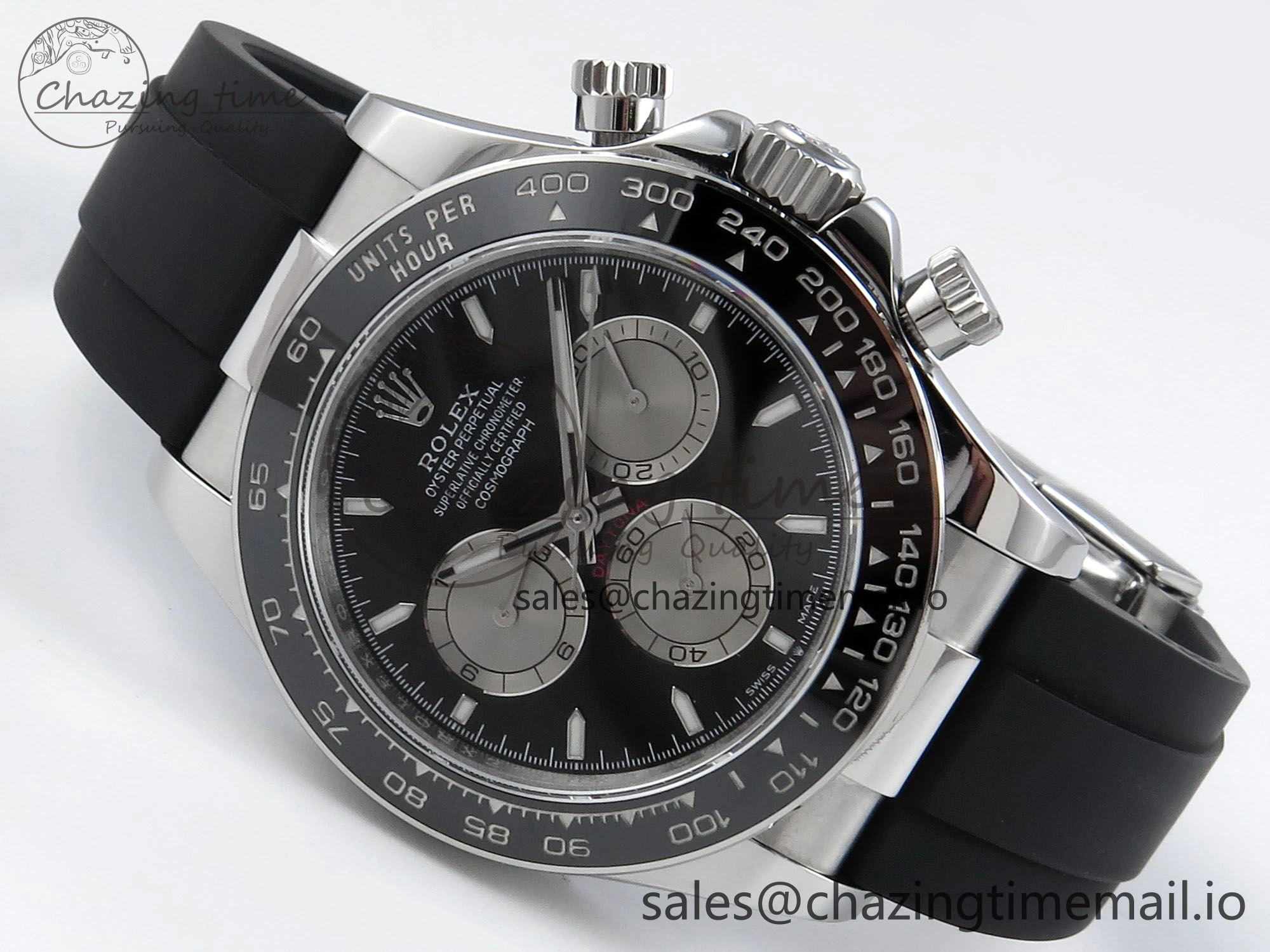 Daytona 126519 QF 1:1 Best Edition Black Silver Dial on Oysterflex Strap SH4131 V WaterResistant 704