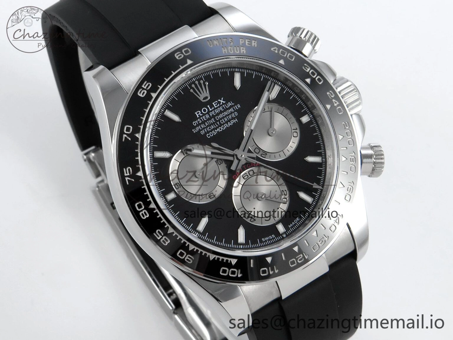 Daytona 126519 QF 1:1 Best Edition Black Silver Dial on Oysterflex Strap SH4131 V WaterResistant 704