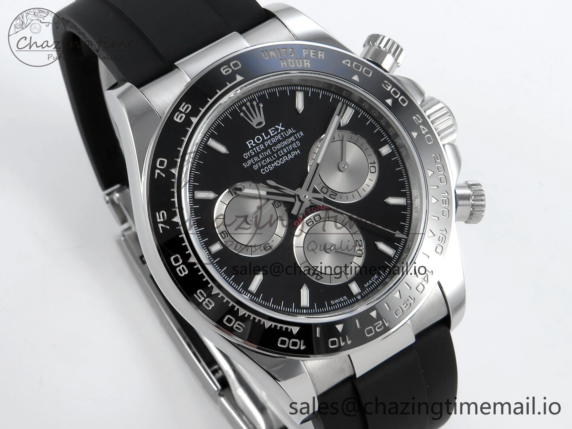 Daytona 126519 QF 1:1 Best Edition Black Silver Dial on Oysterflex Strap SH4131 V WaterResistant 704