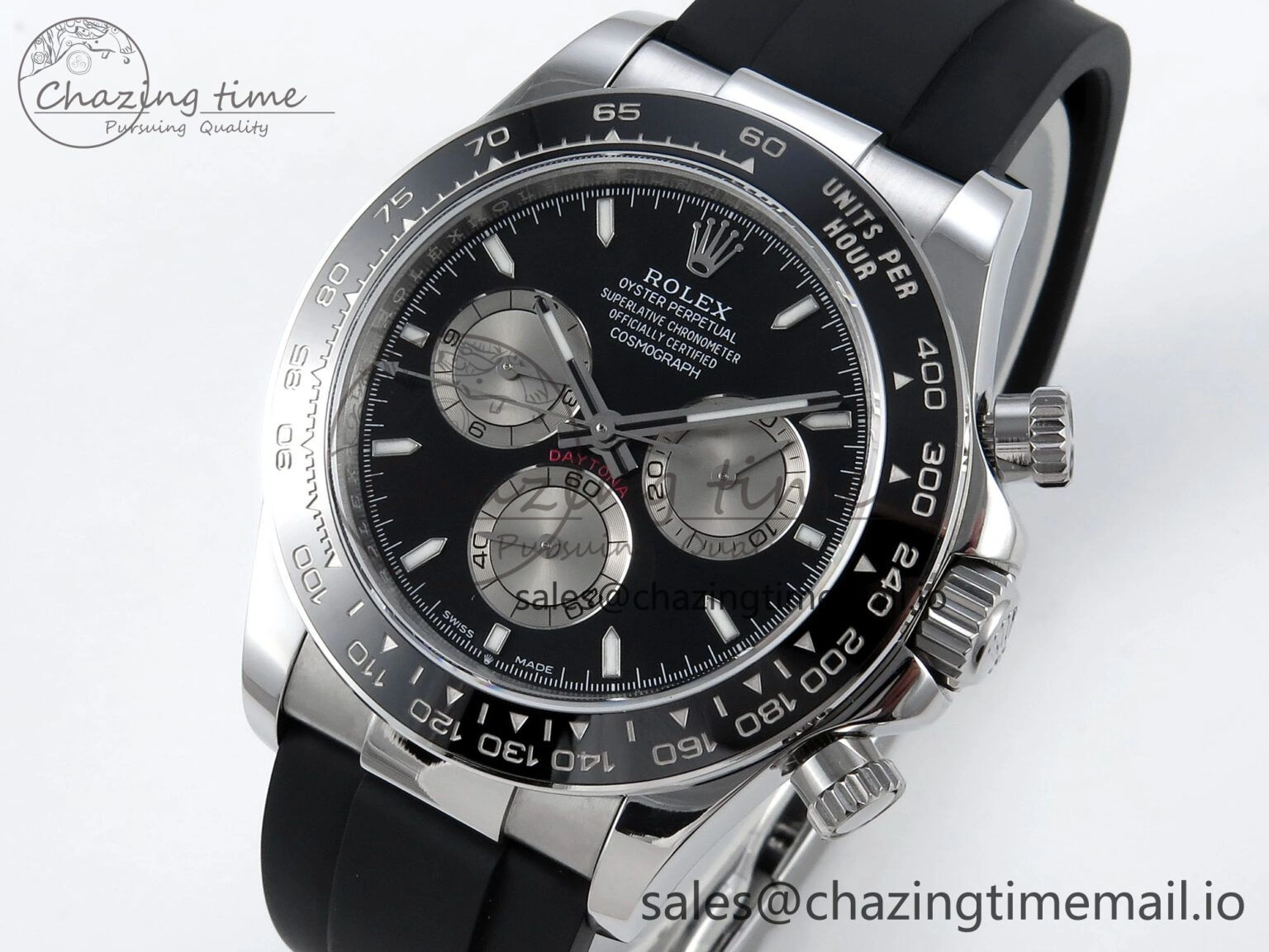 Daytona 126519 QF 1:1 Best Edition Black Silver Dial on Oysterflex Strap SH4131 V WaterResistant 704