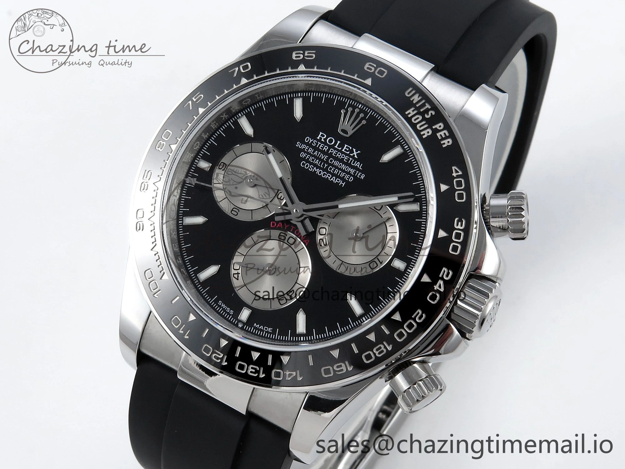 Daytona 126519 QF 1:1 Best Edition Black Silver Dial on Oysterflex Strap SH4131 V WaterResistant 704
