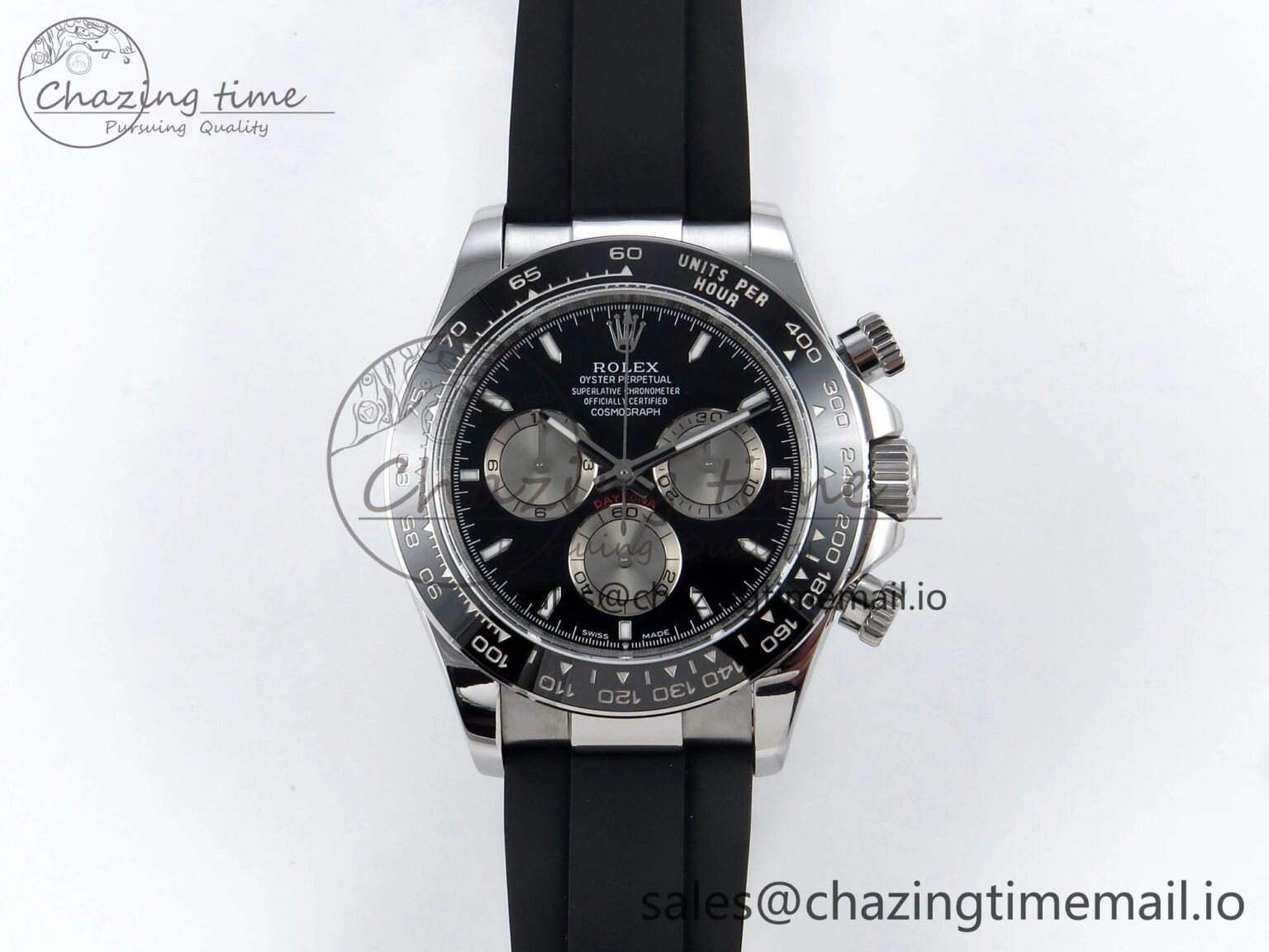 Daytona 126519 QF 1:1 Best Edition Black Silver Dial on Oysterflex Strap SH4131 V WaterResistant 704