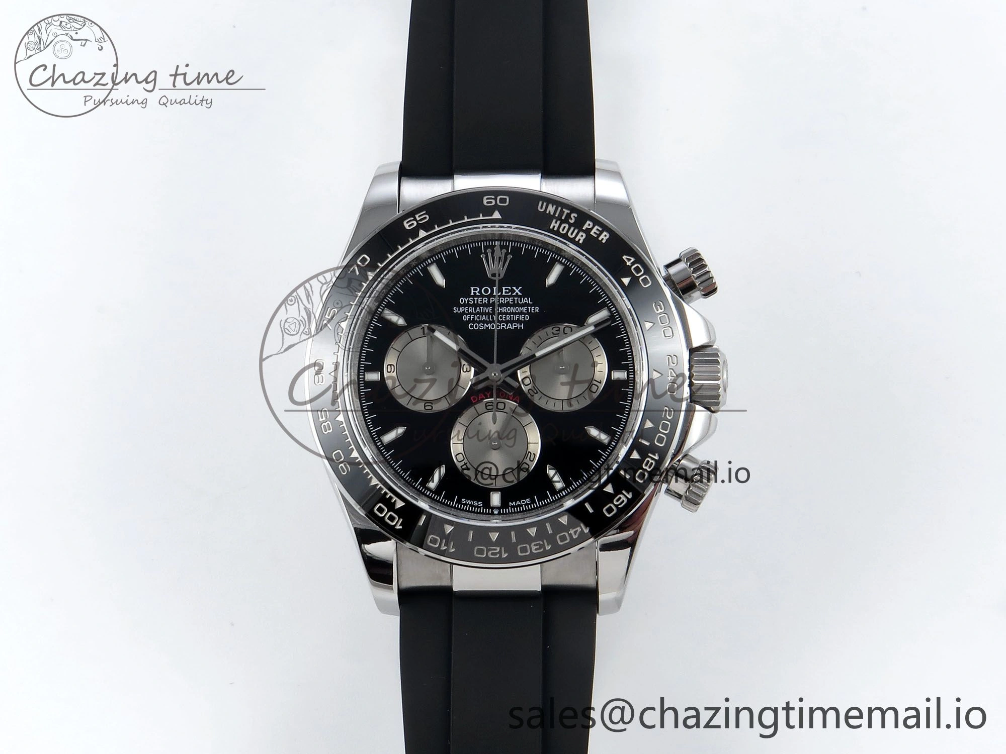 Daytona 126519 QF 1:1 Best Edition Black Silver Dial on Oysterflex Strap SH4131 V WaterResistant 704