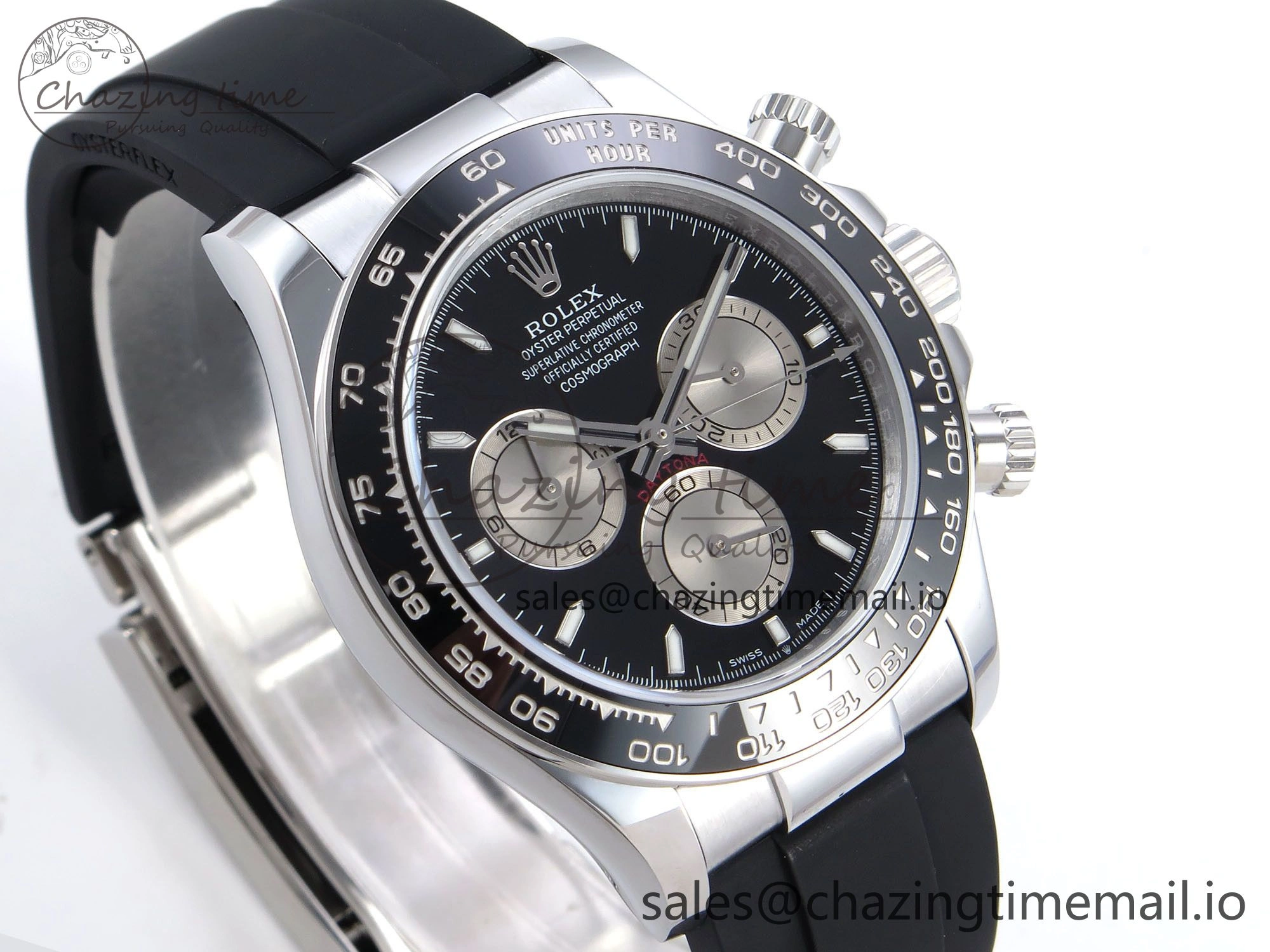 Daytona 126519 QF 1:1 Best Edition Black Silver Dial on Oysterflex Strap SH4131 V6（Gain Weight） QuickDry 1205