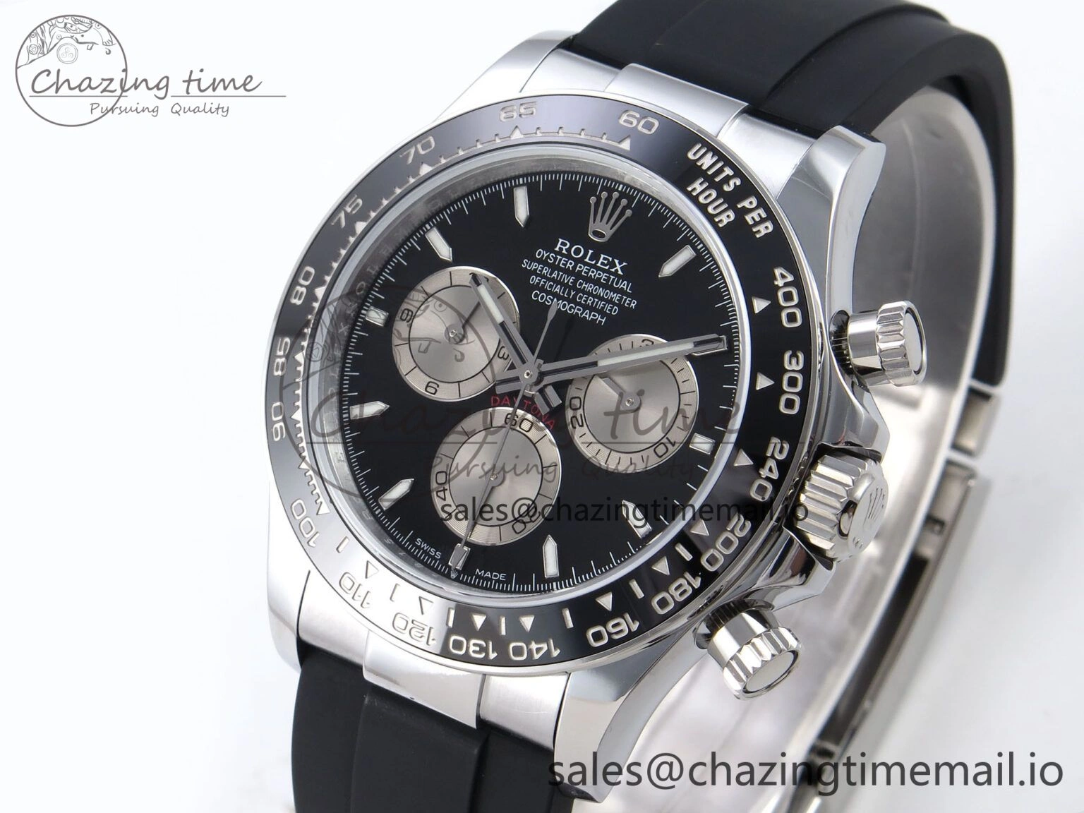 Daytona 126519 QF 1:1 Best Edition Black Silver Dial on Oysterflex Strap SH4131 V6（Gain Weight） QuickDry 1205