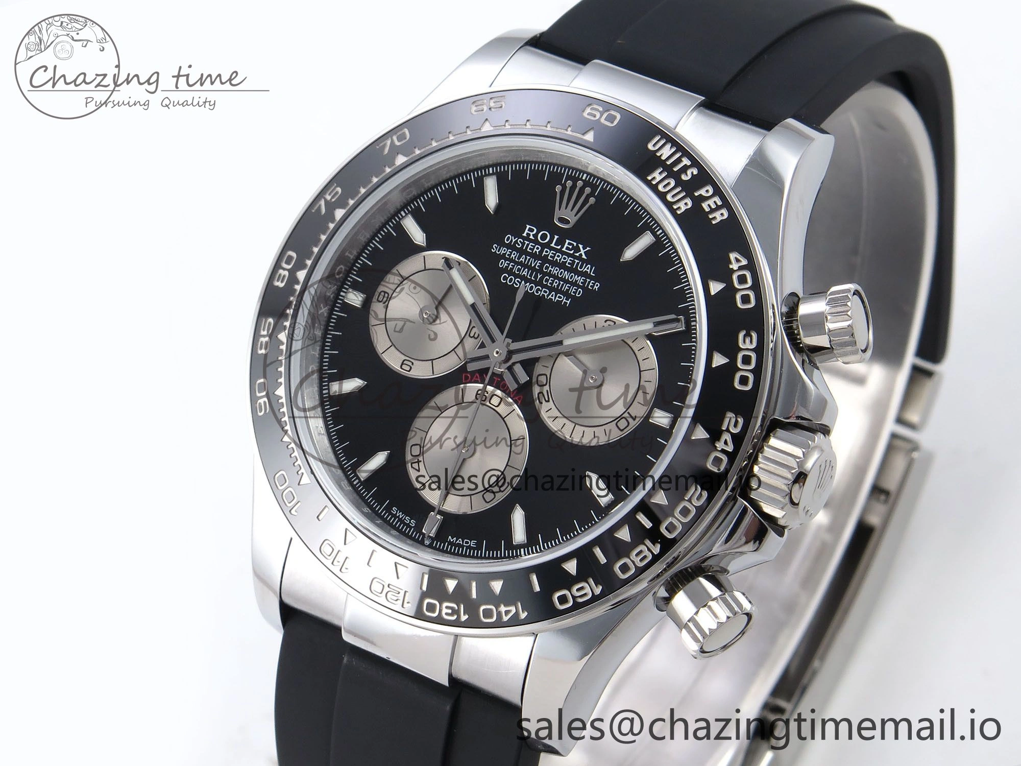Daytona 126519 QF 1:1 Best Edition Black Silver Dial on Oysterflex Strap SH4131 V6（Gain Weight） QuickDry 1205