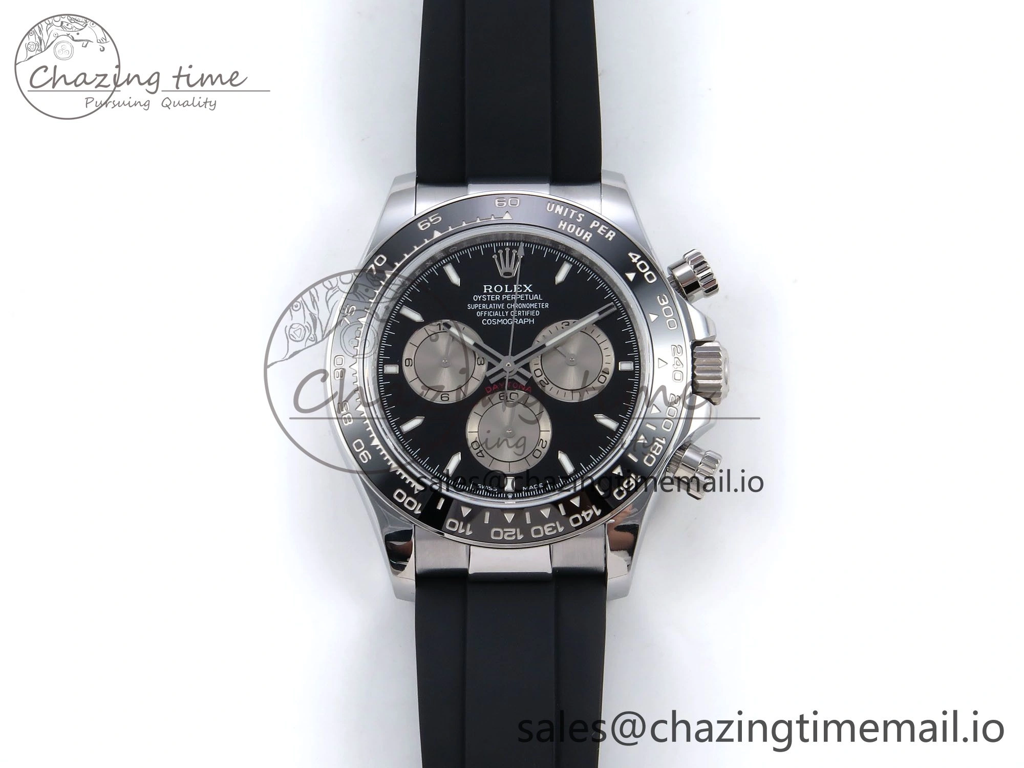 Daytona 126519 QF 1:1 Best Edition Black Silver Dial on Oysterflex Strap SH4131 V6（Gain Weight） QuickDry 1205