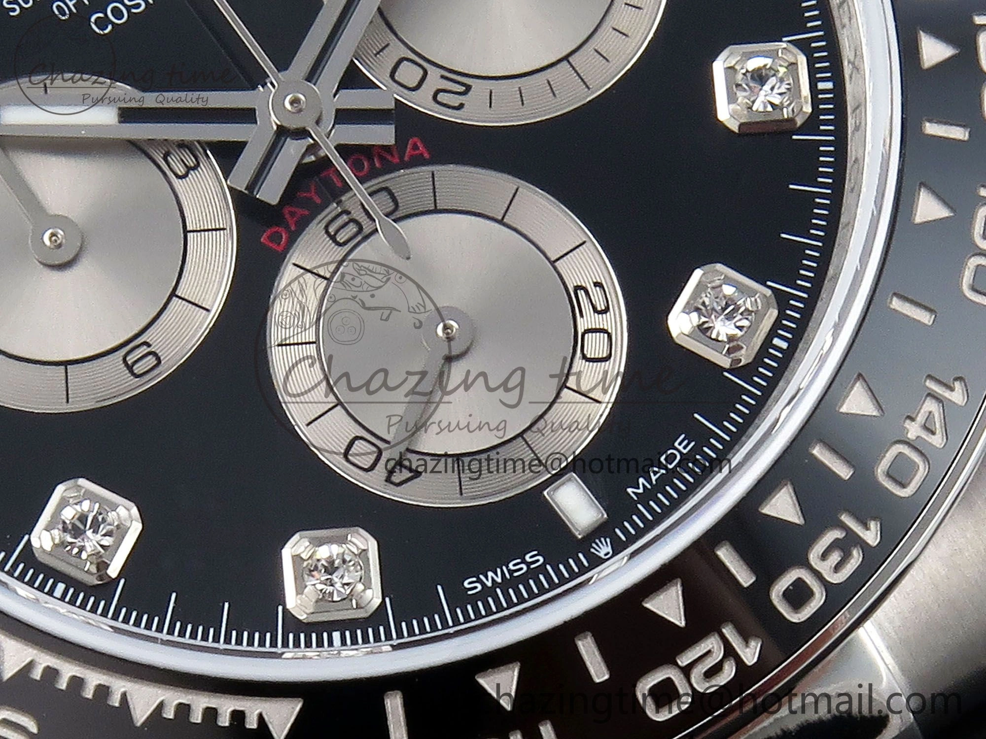 Casual Daytona 126519 QF 1:1 Best Edition Black Silver Diamonds Dial on Oysterflex Strap SH4131 V 1304