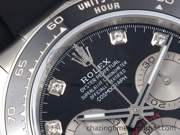 Casual Daytona 126519 QF 1:1 Best Edition Black Silver Diamonds Dial on Oysterflex Strap SH4131 V 1304