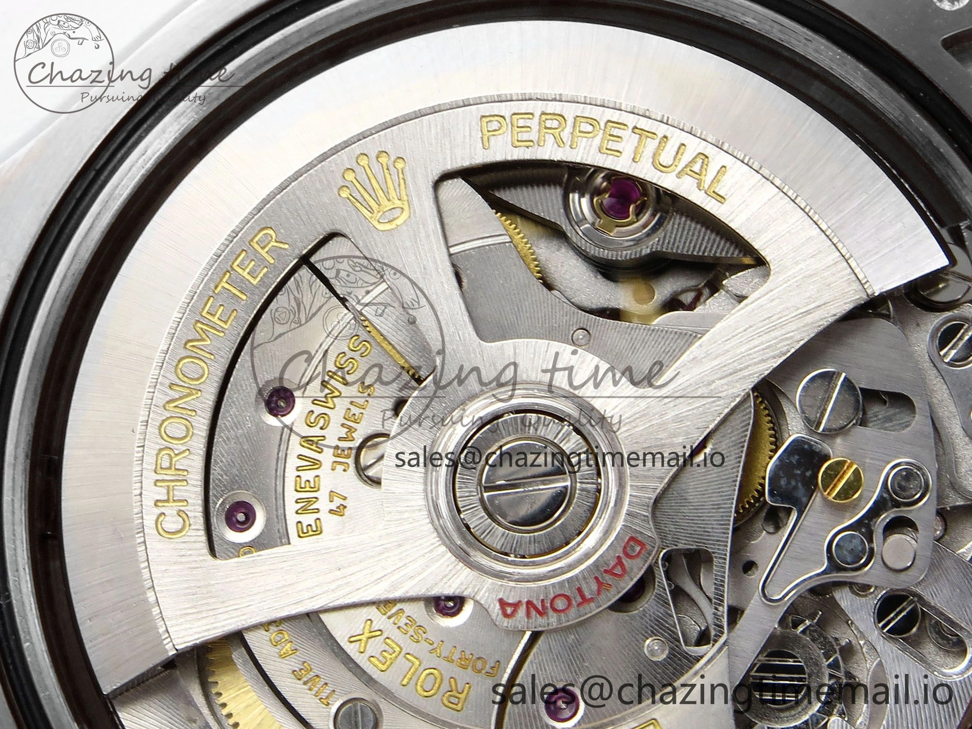 FreshLook Daytona 126519 QF 1:1 Best Edition Black Silver Diamonds Dial on Oysterflex Strap SH4131 V 703
