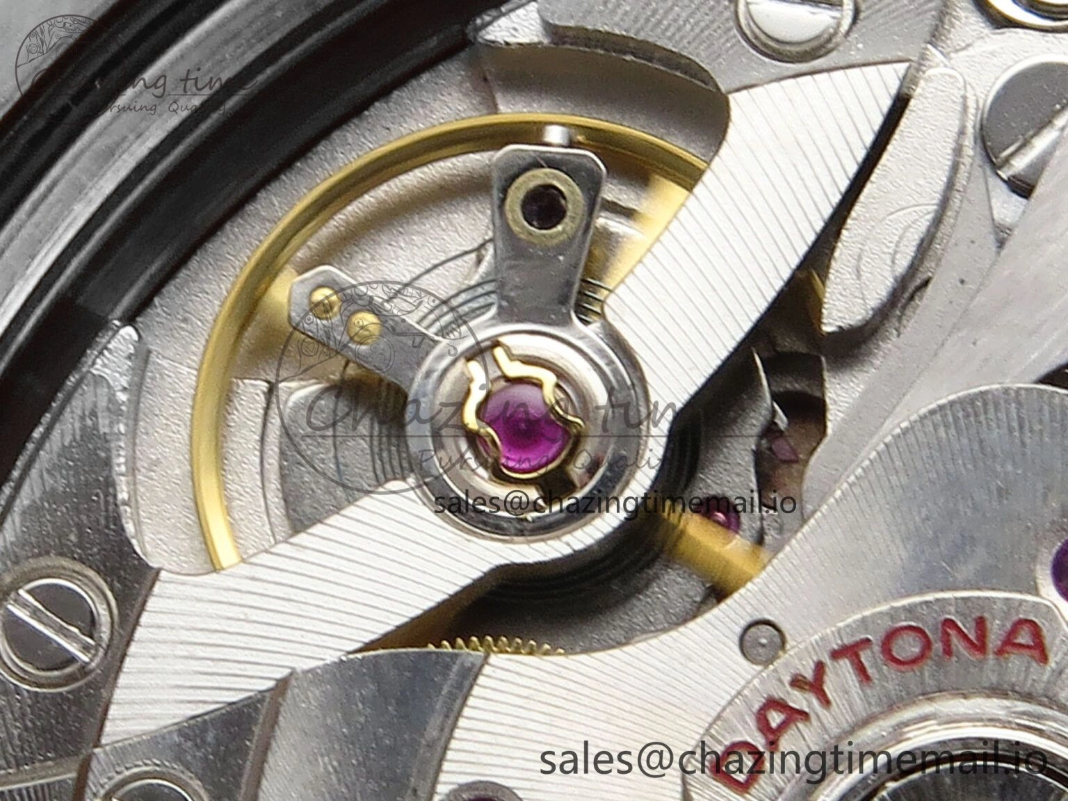 FreshLook Daytona 126519 QF 1:1 Best Edition Black Silver Diamonds Dial on Oysterflex Strap SH4131 V 703