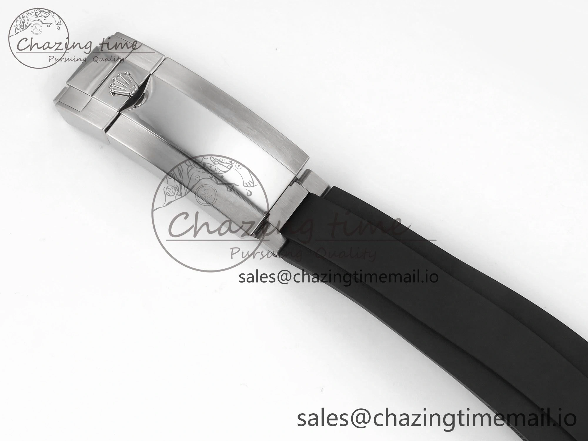 FreshLook Daytona 126519 QF 1:1 Best Edition Black Silver Diamonds Dial on Oysterflex Strap SH4131 V 703