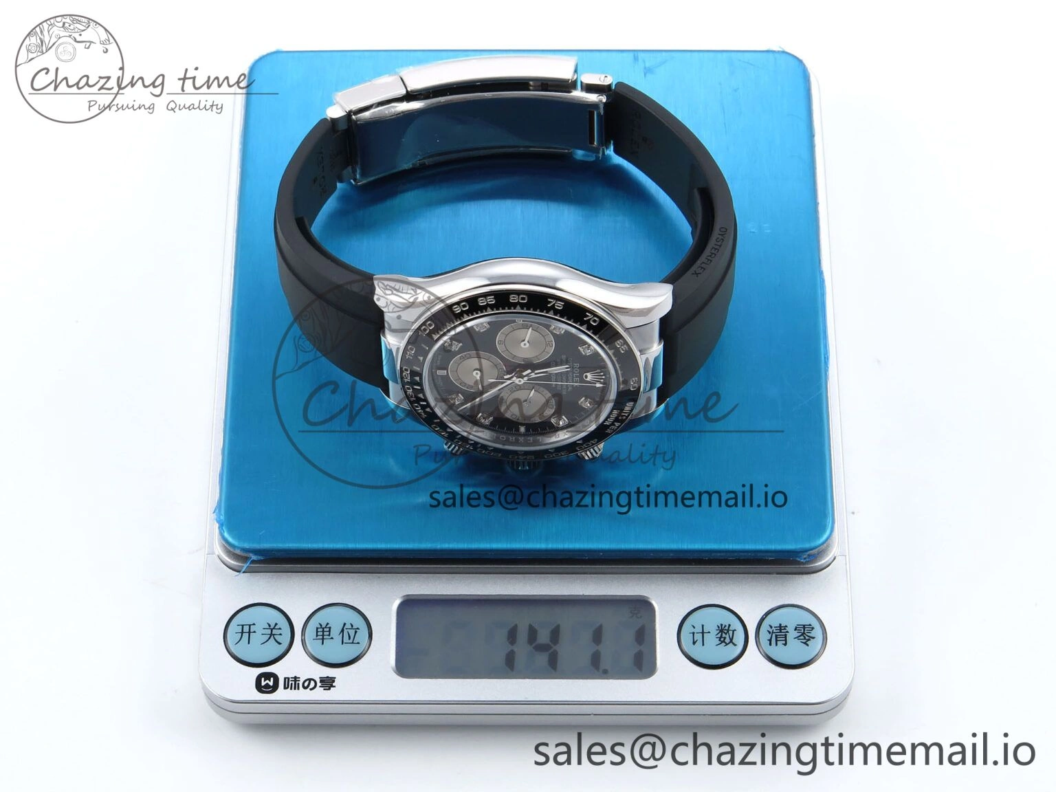 Original Daytona 126519 QF 1:1 Best Edition Black Silver Diamonds Dial on Oysterflex Strap SH4131 V6（Gain Weight） 1204