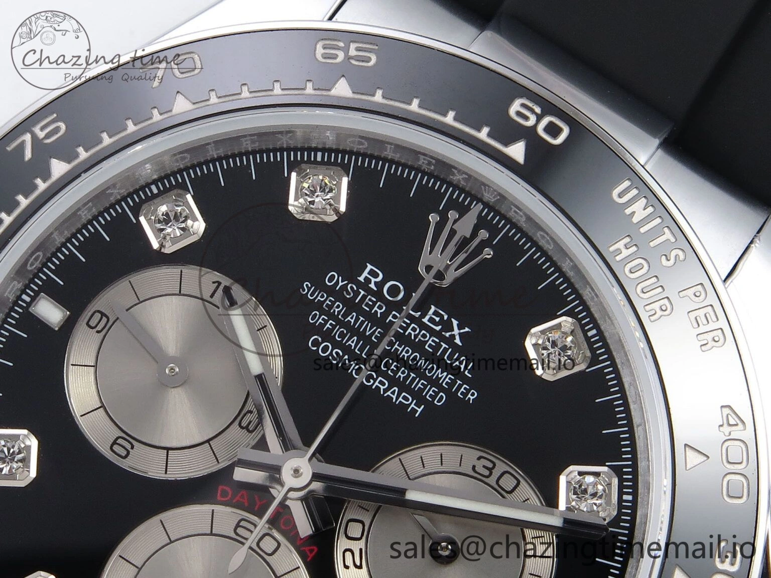 Original Daytona 126519 QF 1:1 Best Edition Black Silver Diamonds Dial on Oysterflex Strap SH4131 V6（Gain Weight） 1204