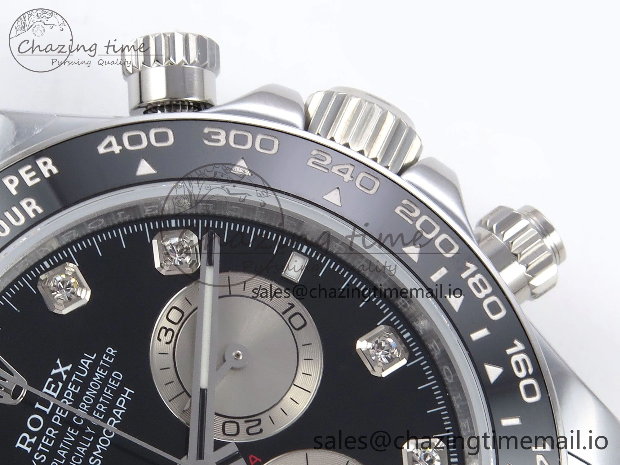 Original Daytona 126519 QF 1:1 Best Edition Black Silver Diamonds Dial on Oysterflex Strap SH4131 V6（Gain Weight） 1204