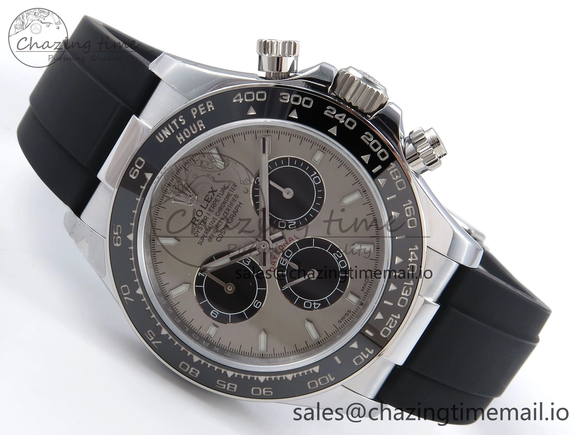 Daytona 126519 QF 1:1 Best Edition Gray Black Dial on Oysterflex Strap SH4131 V6（Gain Weight） QuickDry 1203