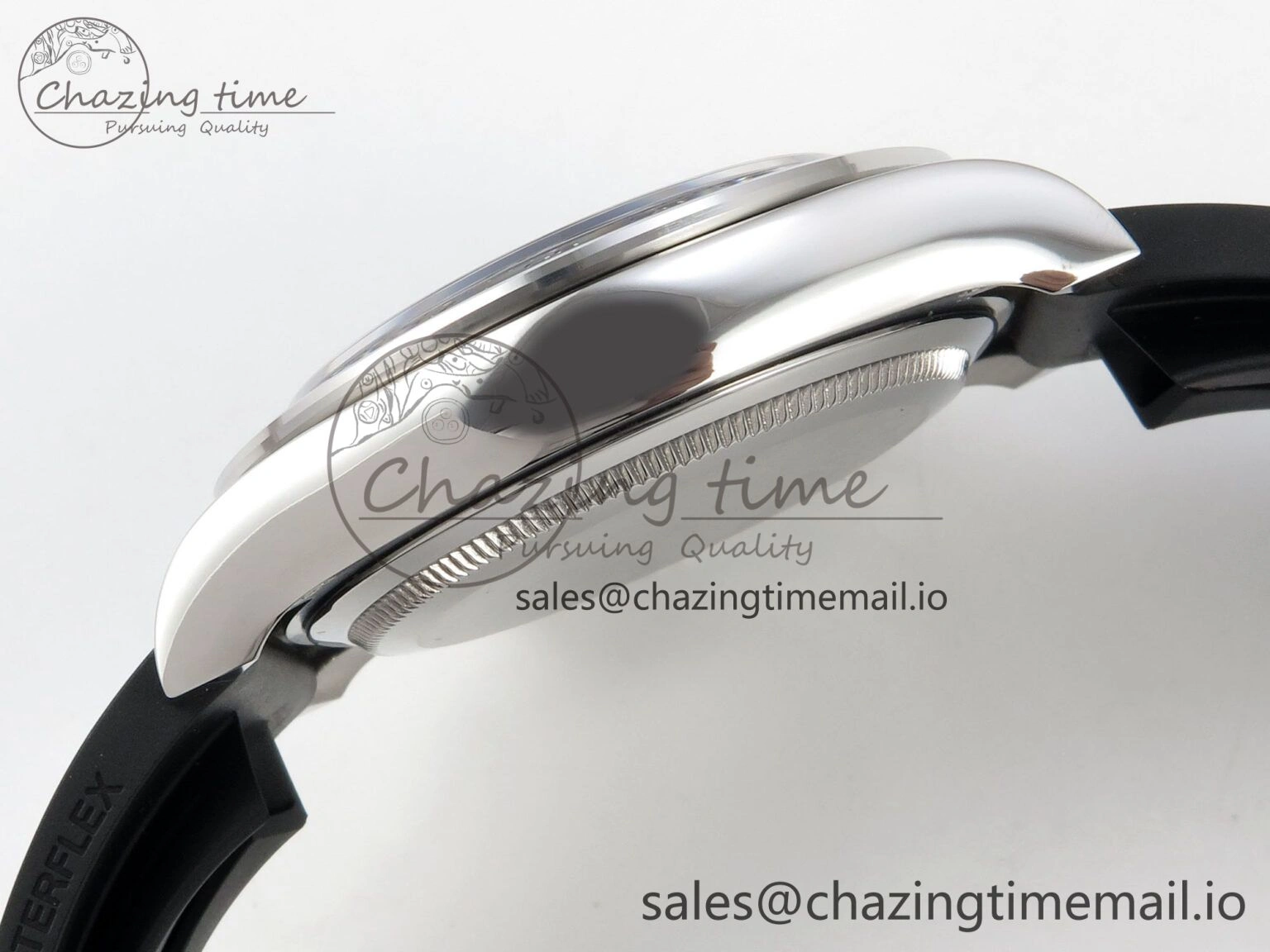 Durable Daytona 126519 SS Clean 1:1 Best Edition Black Ceramic Bezel Black Stick Dial on Oysterflex Rubber Strap DD 228