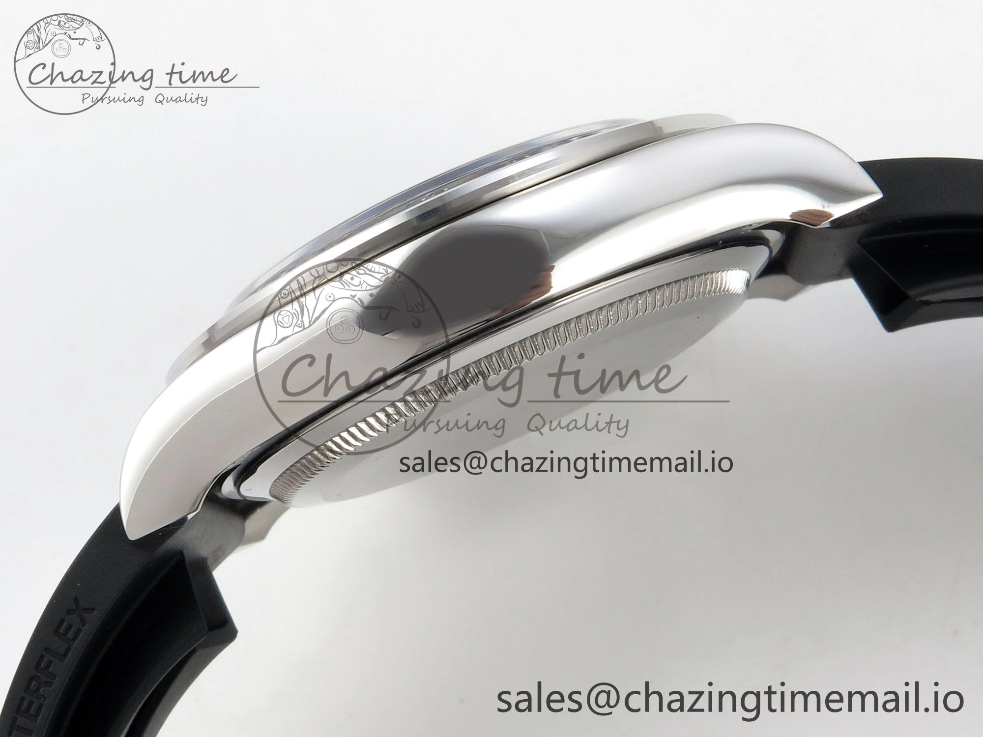 Durable Daytona 126519 SS Clean 1:1 Best Edition Black Ceramic Bezel Black Stick Dial on Oysterflex Rubber Strap DD 228