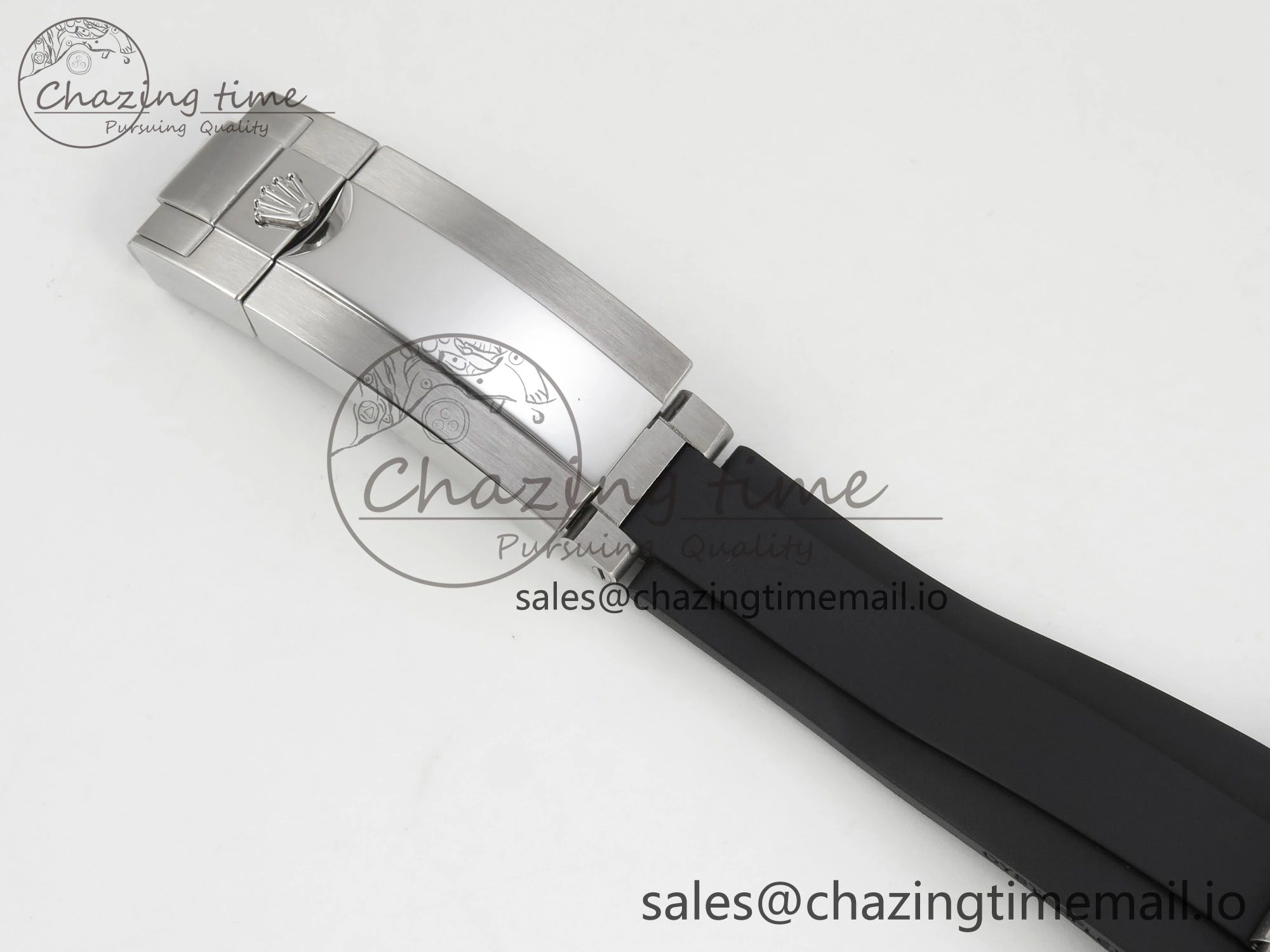 Durable Daytona 126519 SS Clean 1:1 Best Edition Black Ceramic Bezel Black Stick Dial on Oysterflex Rubber Strap DD 228