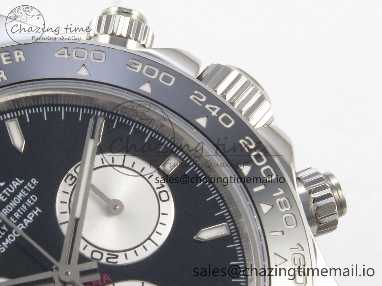 Durable Daytona 126519 SS Clean 1:1 Best Edition Black Ceramic Bezel Black Stick Dial on Oysterflex Rubber Strap DD 228