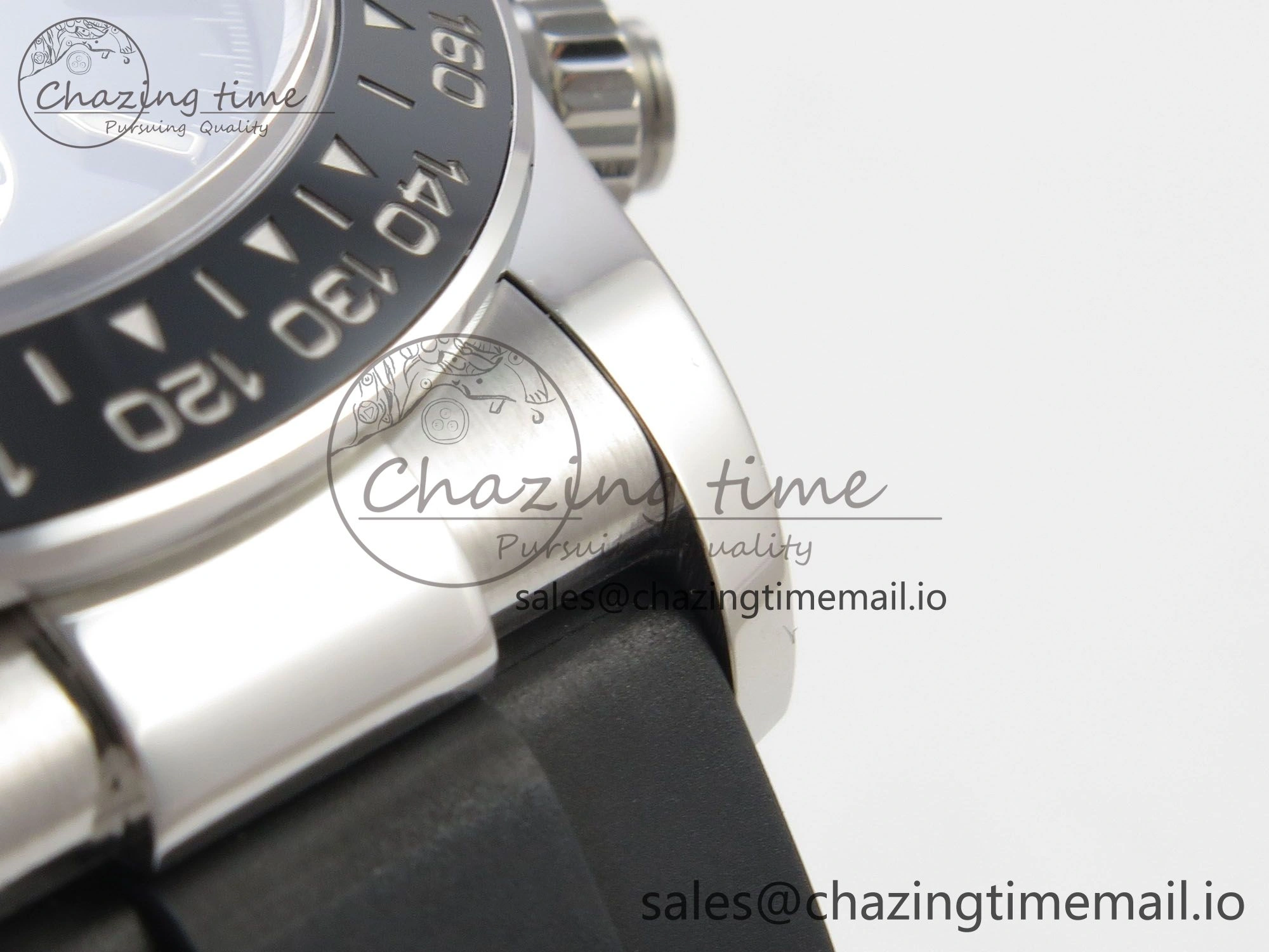 Durable Daytona 126519 SS Clean 1:1 Best Edition Black Ceramic Bezel Black Stick Dial on Oysterflex Rubber Strap DD 228