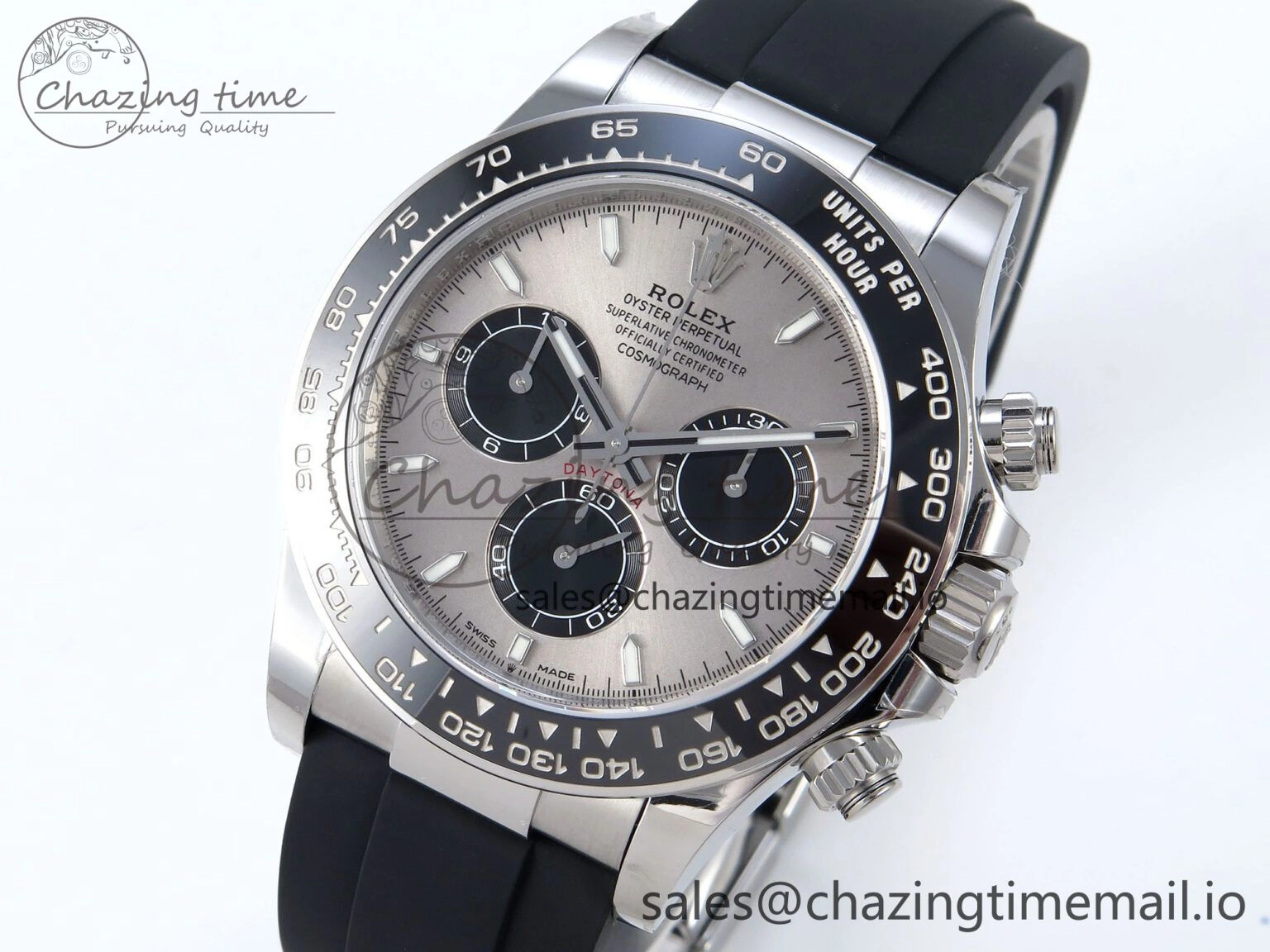 Compact Daytona 126519 SS VSF 1:1 Best Edition 904L Steel Gray Dial on Oysterflex Strap SH 857