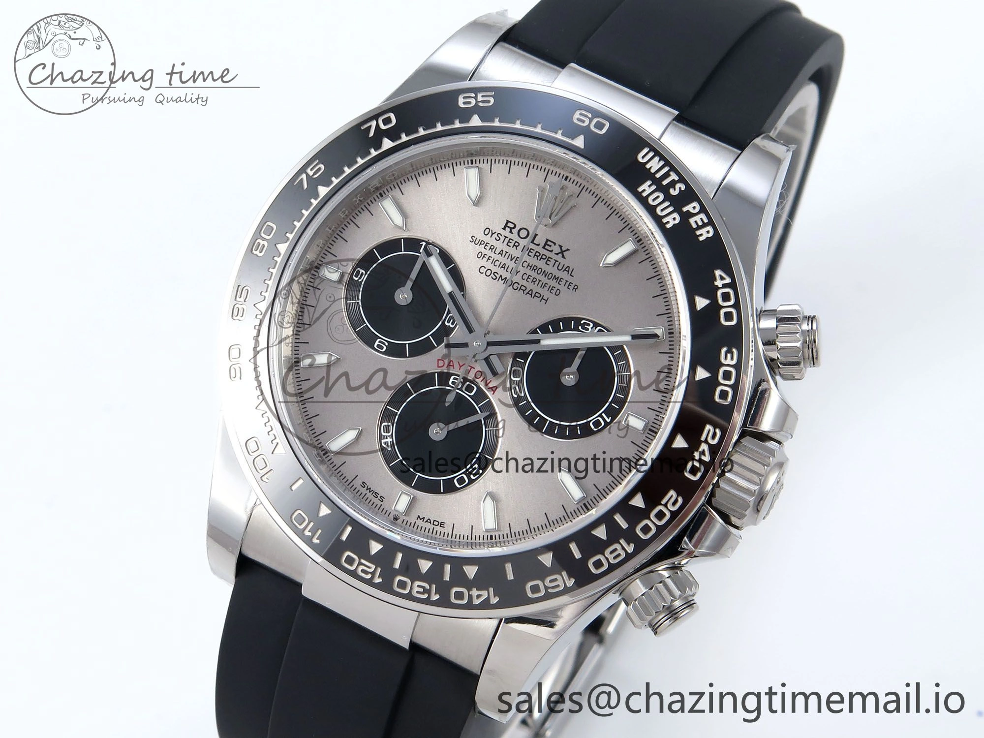 Compact Daytona 126519 SS VSF 1:1 Best Edition 904L Steel Gray Dial on Oysterflex Strap SH 857