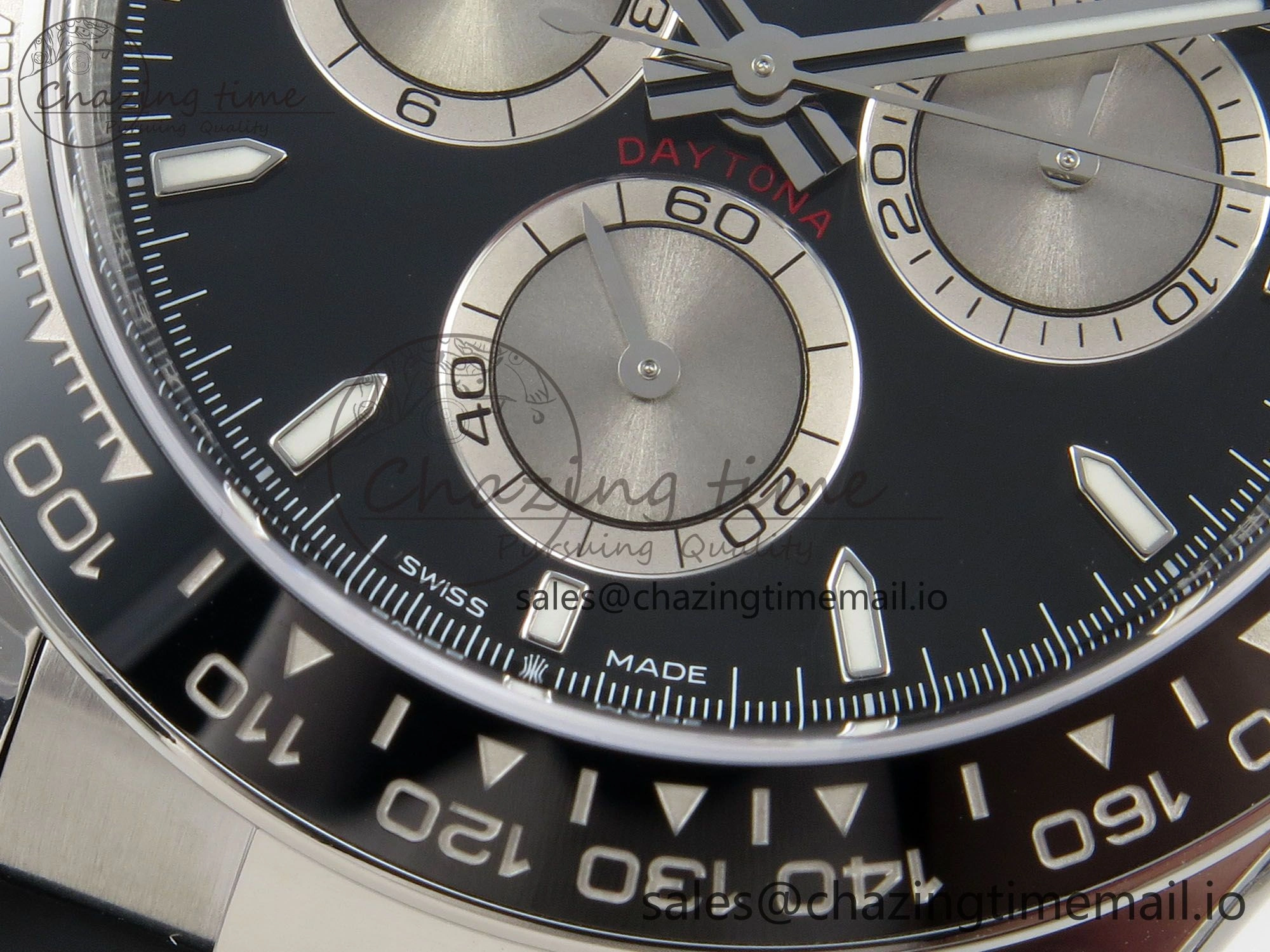 Daytona 126519 VSF 1:1 Best Edition Black Silver Lume Dial on Oysterflex Strap VS4131 V2 (Weighted) Compact 324