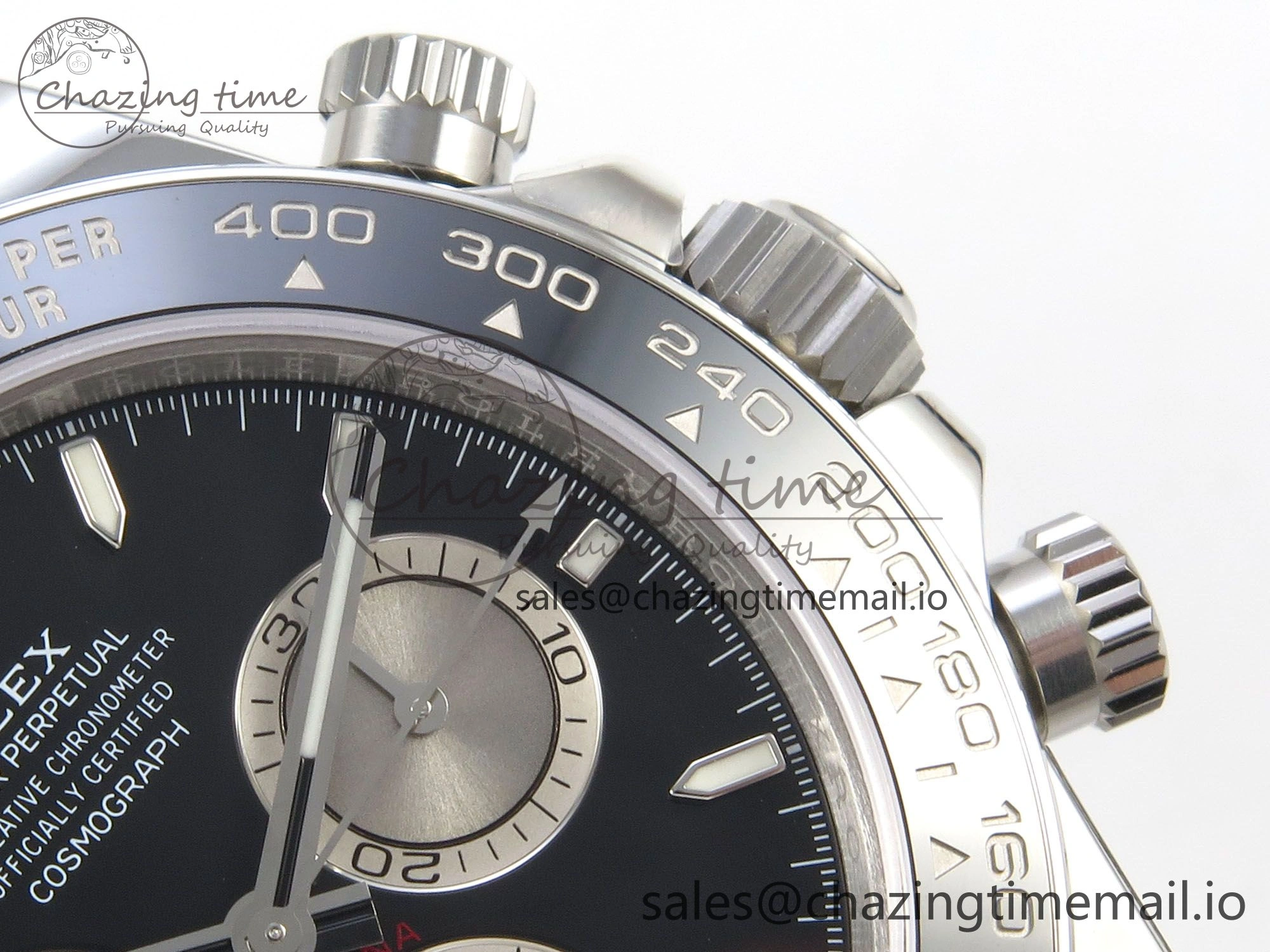 Daytona 126519 VSF 1:1 Best Edition Black Silver Lume Dial on Oysterflex Strap VS4131 V2 (Weighted) Compact 324