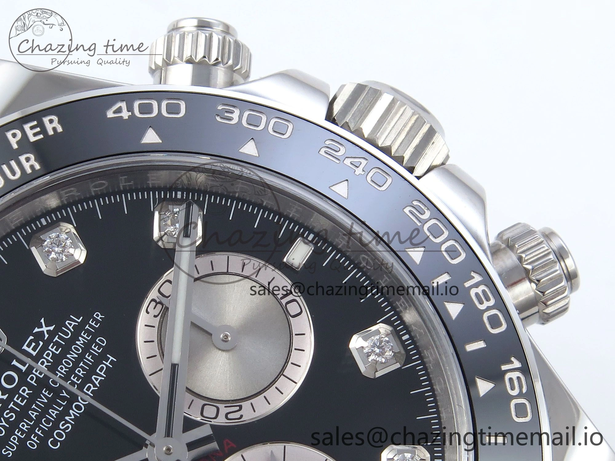 Daytona 126519LN SS Clean 1:1 Best Edition Black Diamonds Dial on Oysterflex Rubber Strap DD NewStyle 225