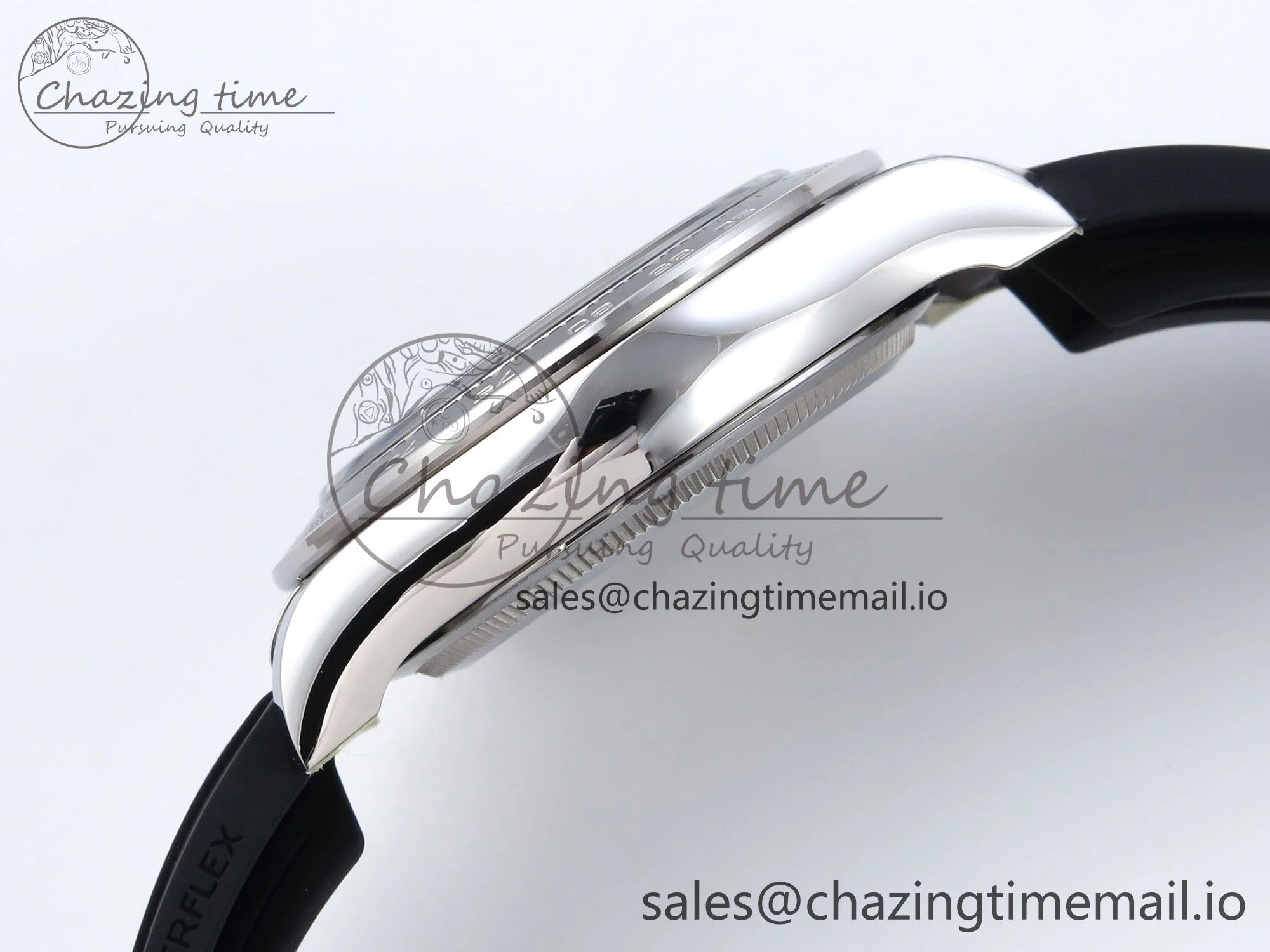 Daytona 126519LN SS Clean 1:1 Best Edition Black Diamonds Dial on Oysterflex Rubber Strap DD NewStyle 225