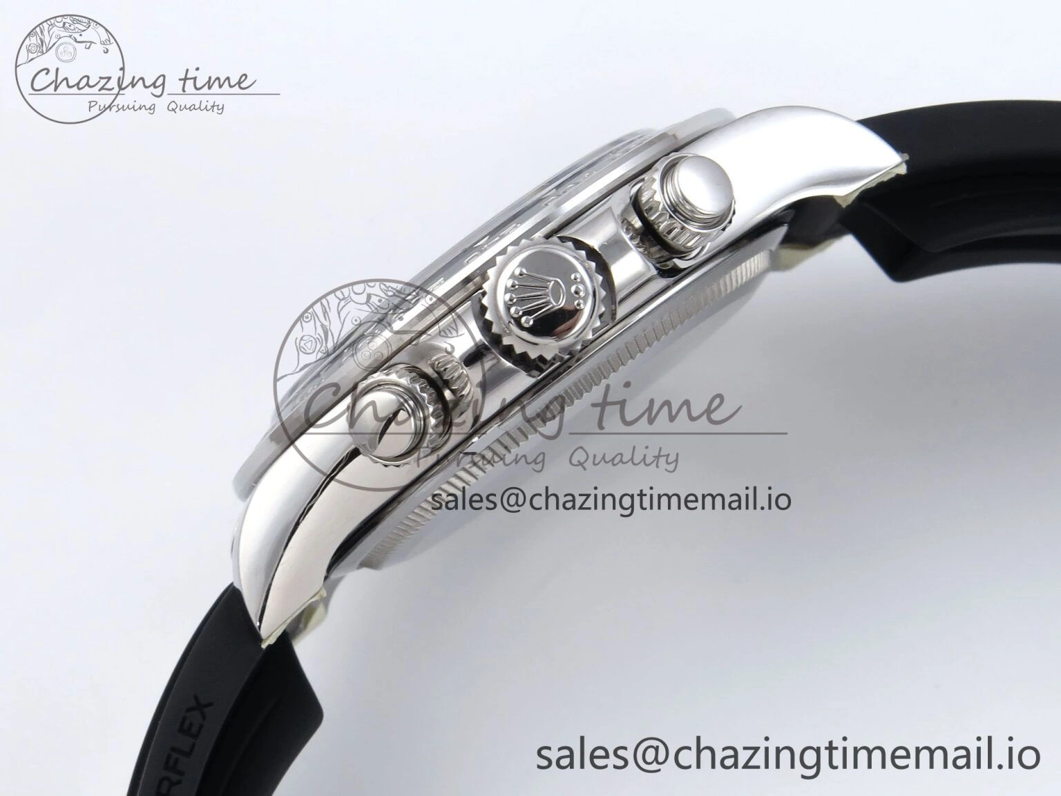 Daytona 126519LN SS Clean 1:1 Best Edition Black Diamonds Dial on Oysterflex Rubber Strap DD NewStyle 225