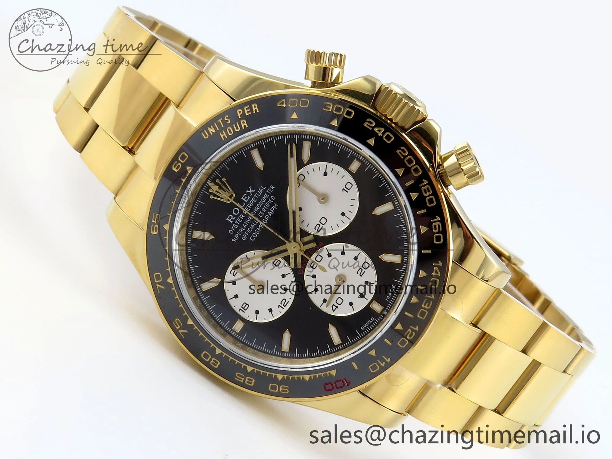 TopPick Daytona 126528 QF 1:1 Best Edition Black Dial Steel 904L on YG Bracelet V8 QF 654