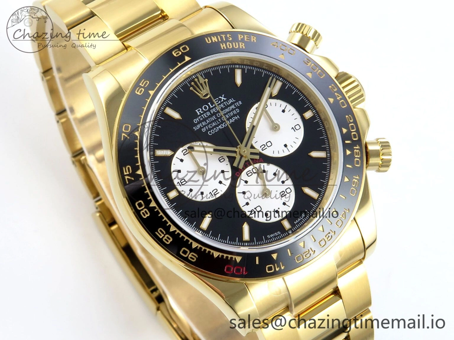 TopPick Daytona 126528 QF 1:1 Best Edition Black Dial Steel 904L on YG Bracelet V8 QF 654