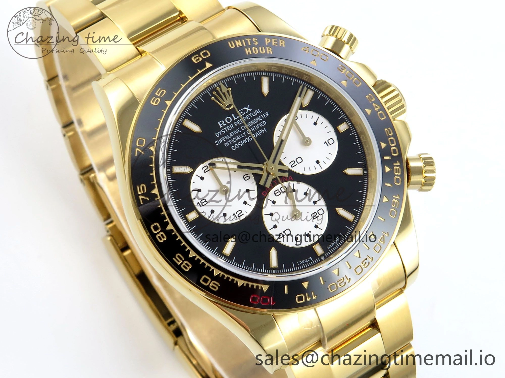 TopPick Daytona 126528 QF 1:1 Best Edition Black Dial Steel 904L on YG Bracelet V8 QF 654